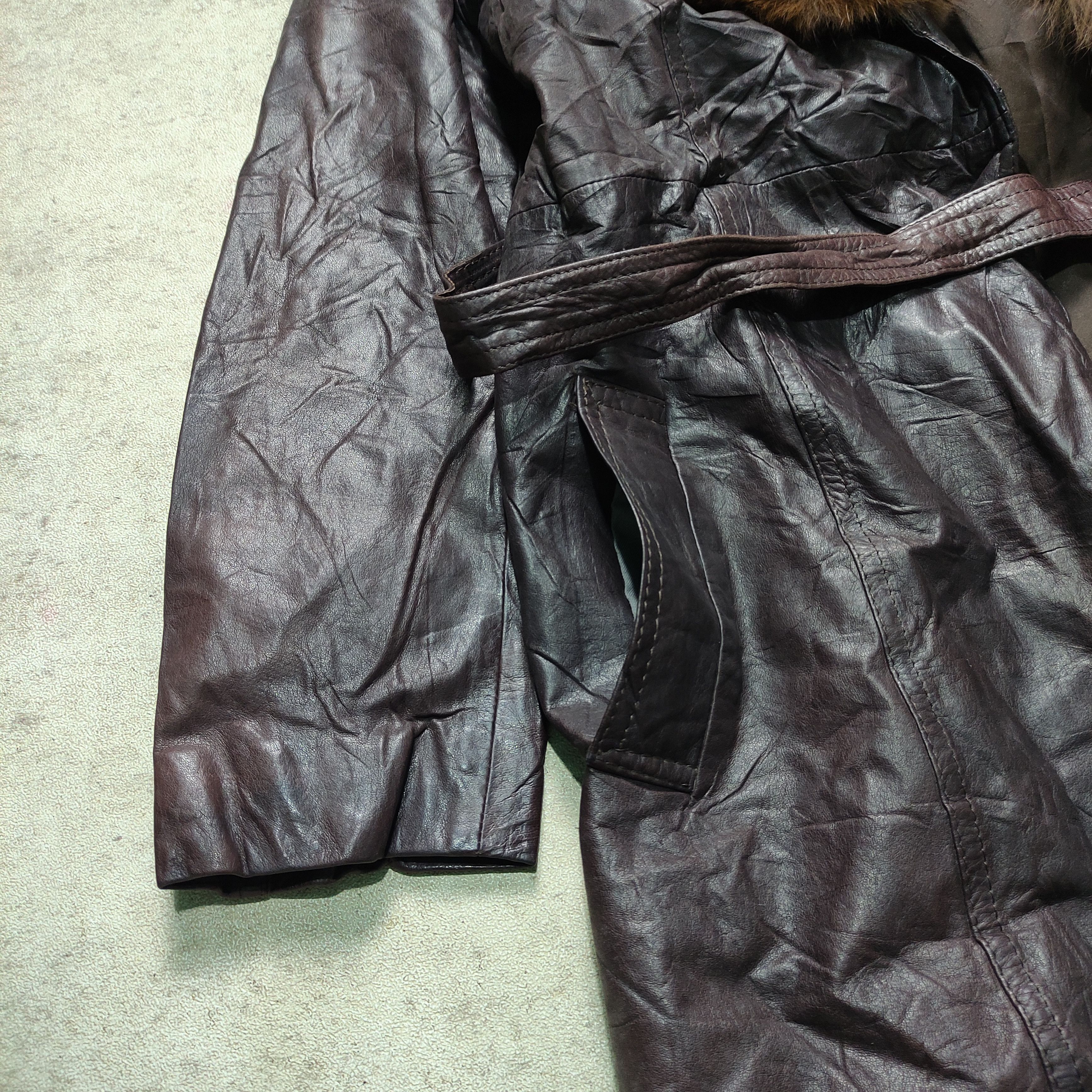 Japanese Brand Vintage 80s/90s Leather Fur Coat – Japanese Brand Size M / US 6-8 / IT 42-44 - 10 Thumbnail