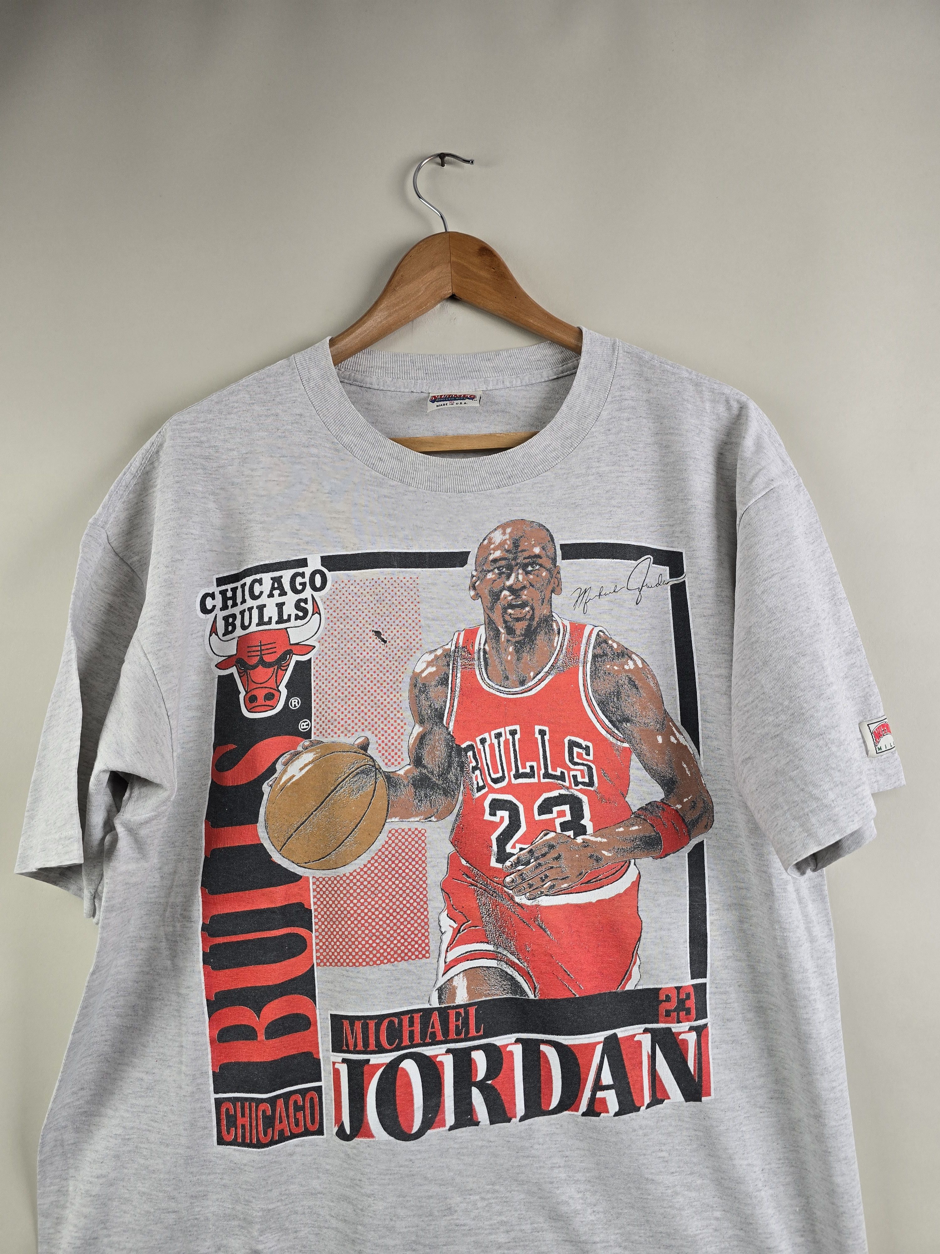 NBA × Vintage 90s Chicago Bulls Michael Jordan Nutmeg Mills XL 23" 29" Size US XL / EU 56 / 4 - 2 Thumbnail