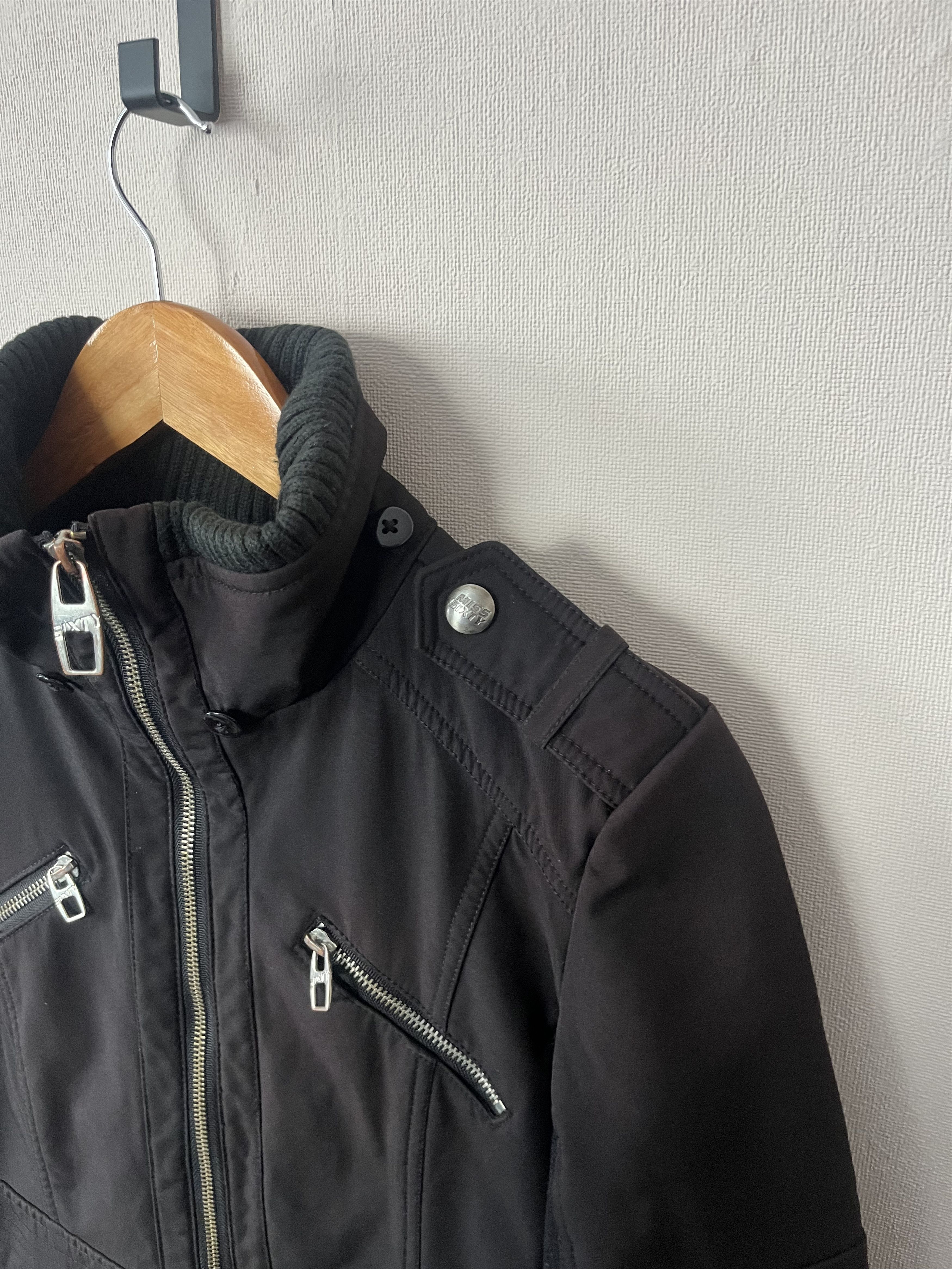 Miss Sixty M60 Miss Sixty Women's Black Coat Zip Pocket Jacket Long Size S / US 4 / IT 40 - 7 Thumbnail