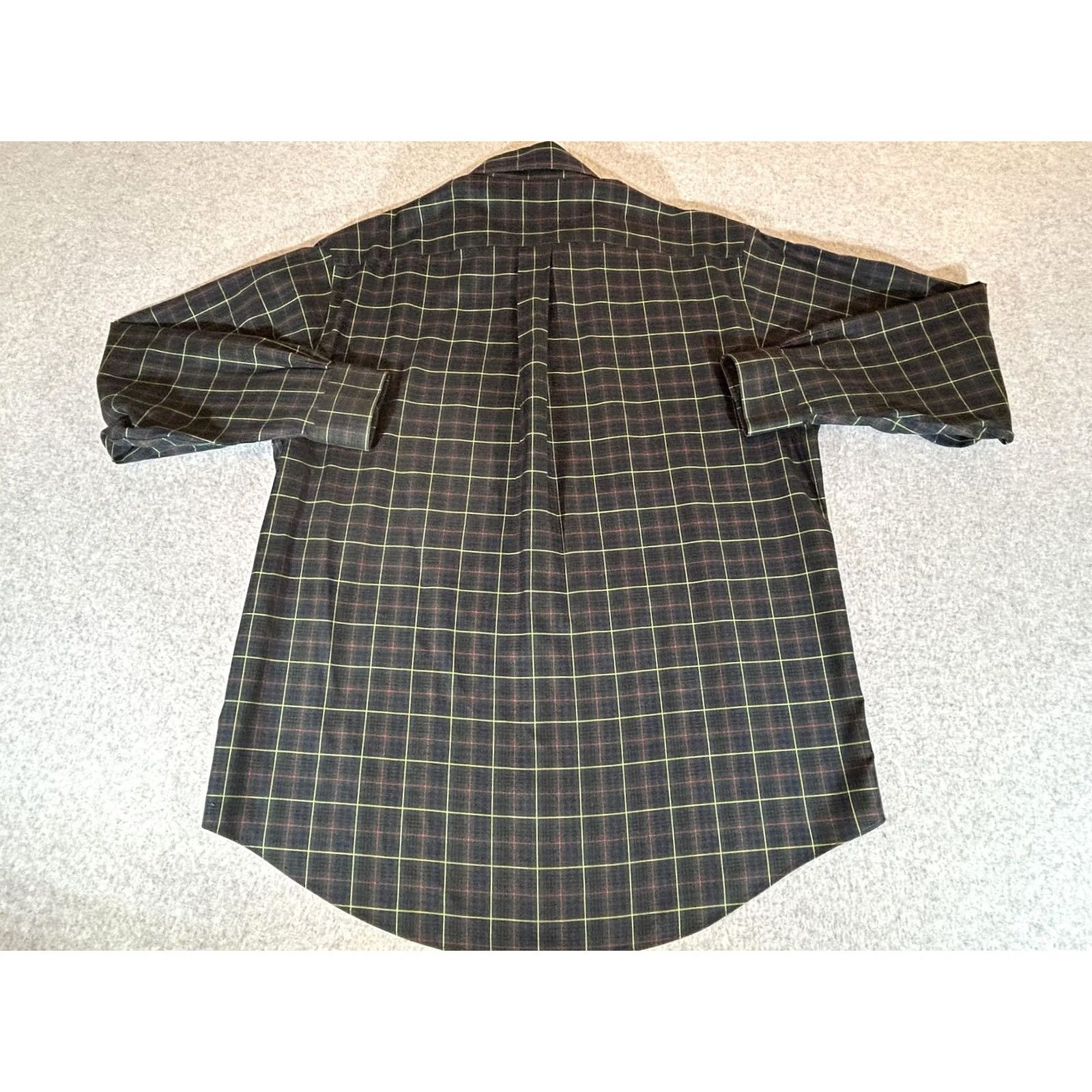 Brooks Brothers Brooks Brothers Shirt Mens Large Green Plaid Button Long Sleeve Business Office Size US L / EU 52-54 / 3 - 8 Thumbnail