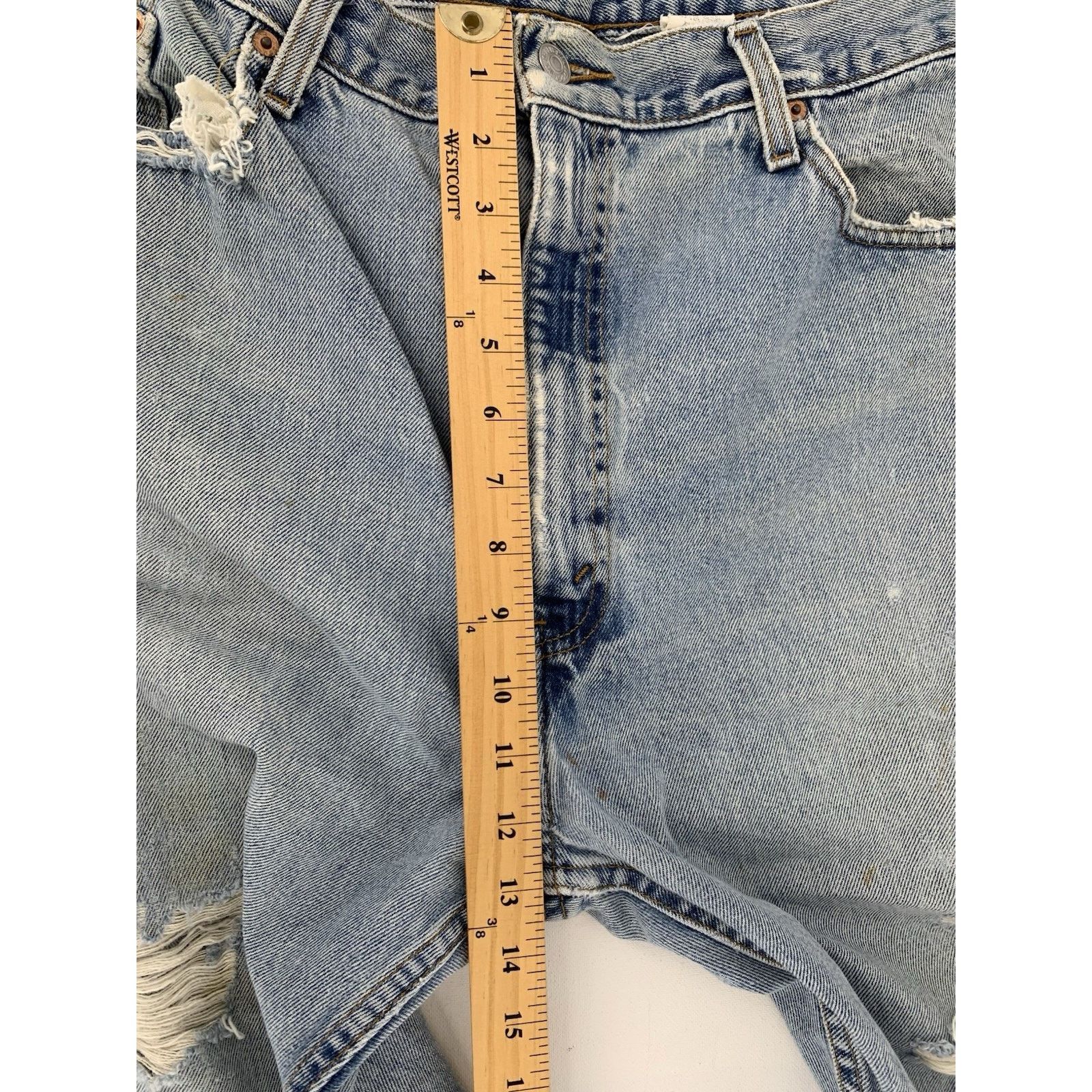 Levi's VTG Levi's 505 40x30 Blue Jeans Y2K 90s Distressed Thrashed Size US 40 / EU 56 - 16 Thumbnail