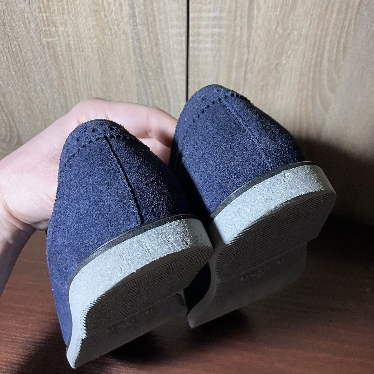 HOGAN Club Brogue Derby Suede Leather Shoes UK8.5 US10.5