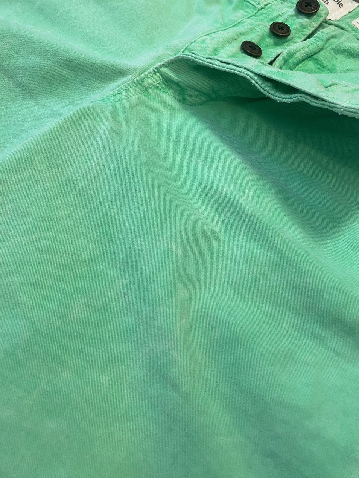 Abercrombie & Fitch × Vintage Vintage Ambercrombi and Fitch Fluorescent Green Jean Shorts Size US 32 / EU 48 - 2 Thumbnail