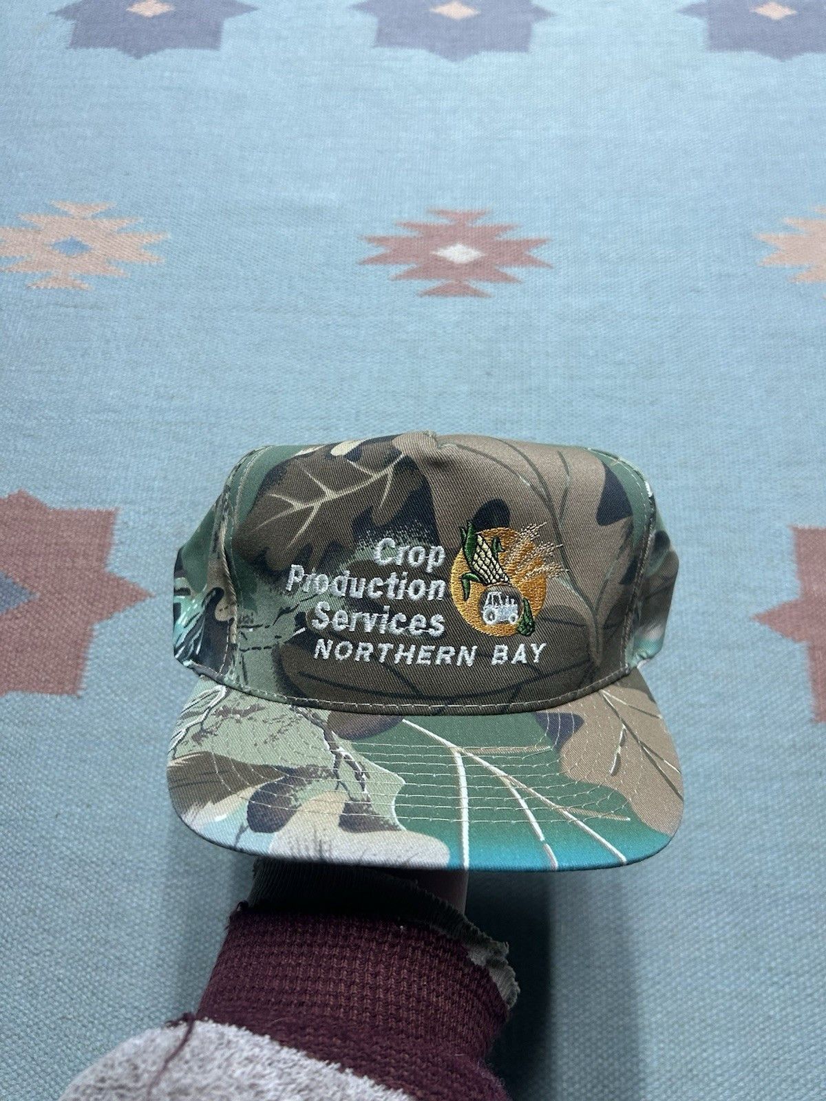 Vintage Vintage SnapBack hat camo crop production services farm Size ONE SIZE - 2 Thumbnail
