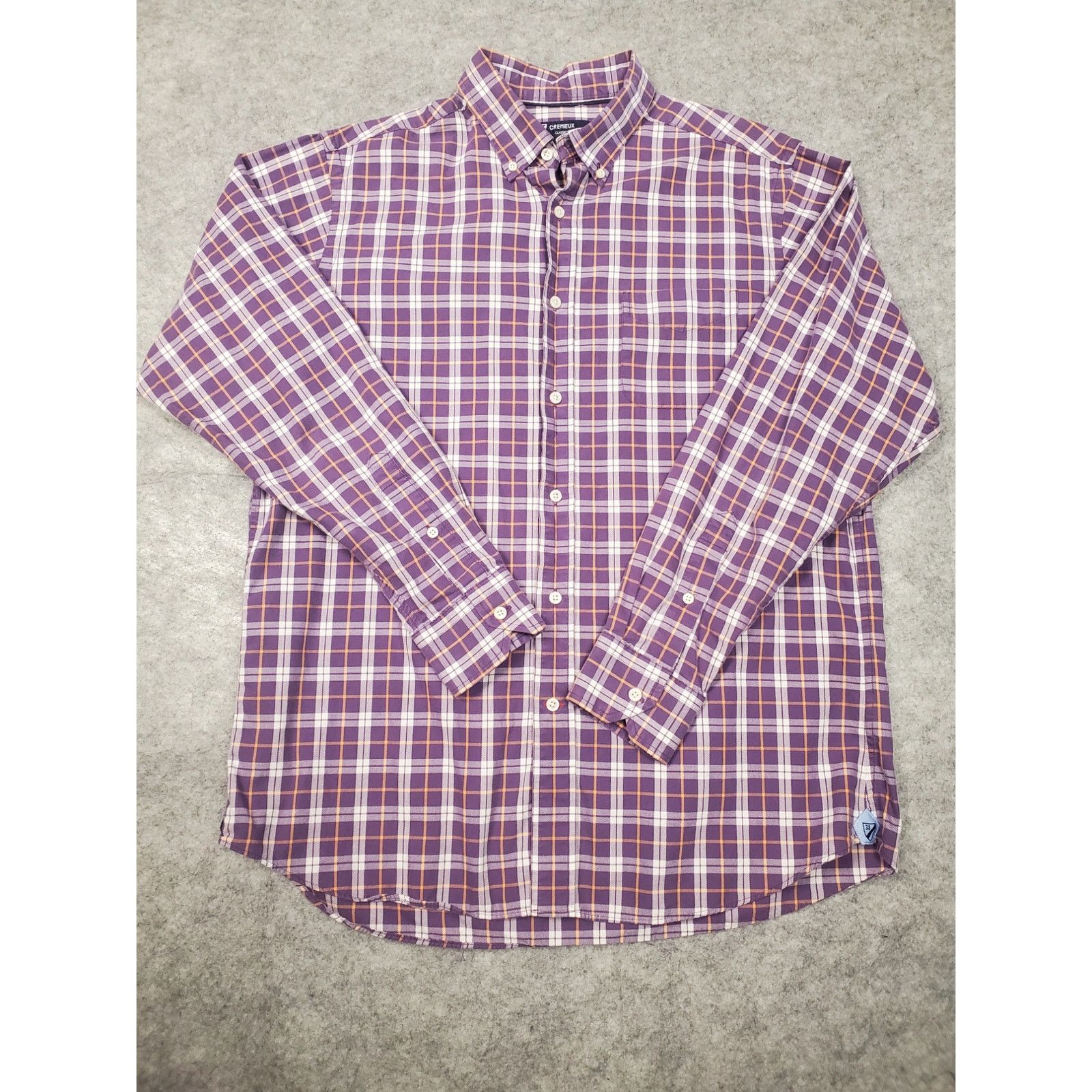 Cremieux Cremieux Classics Men's Large Purple Plaid Button Down Shirt Size US L / EU 52-54 / 3 - 1 Thumbnail