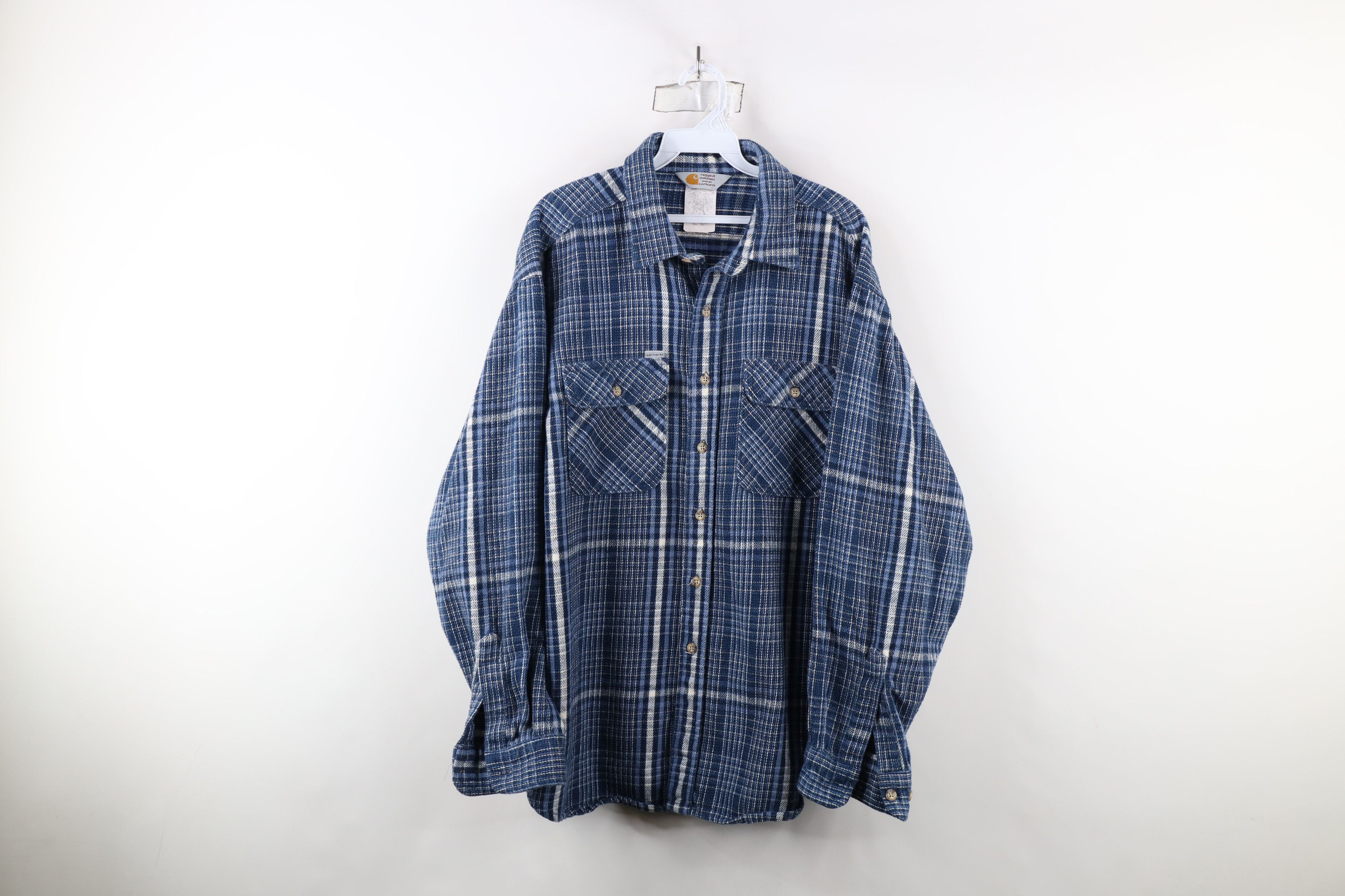Carhartt × Vintage Vintage 90s Carhartt Heavyweight Collared Button Shirt USA Size US XXL / EU 58 / 5 - 1 Thumbnail