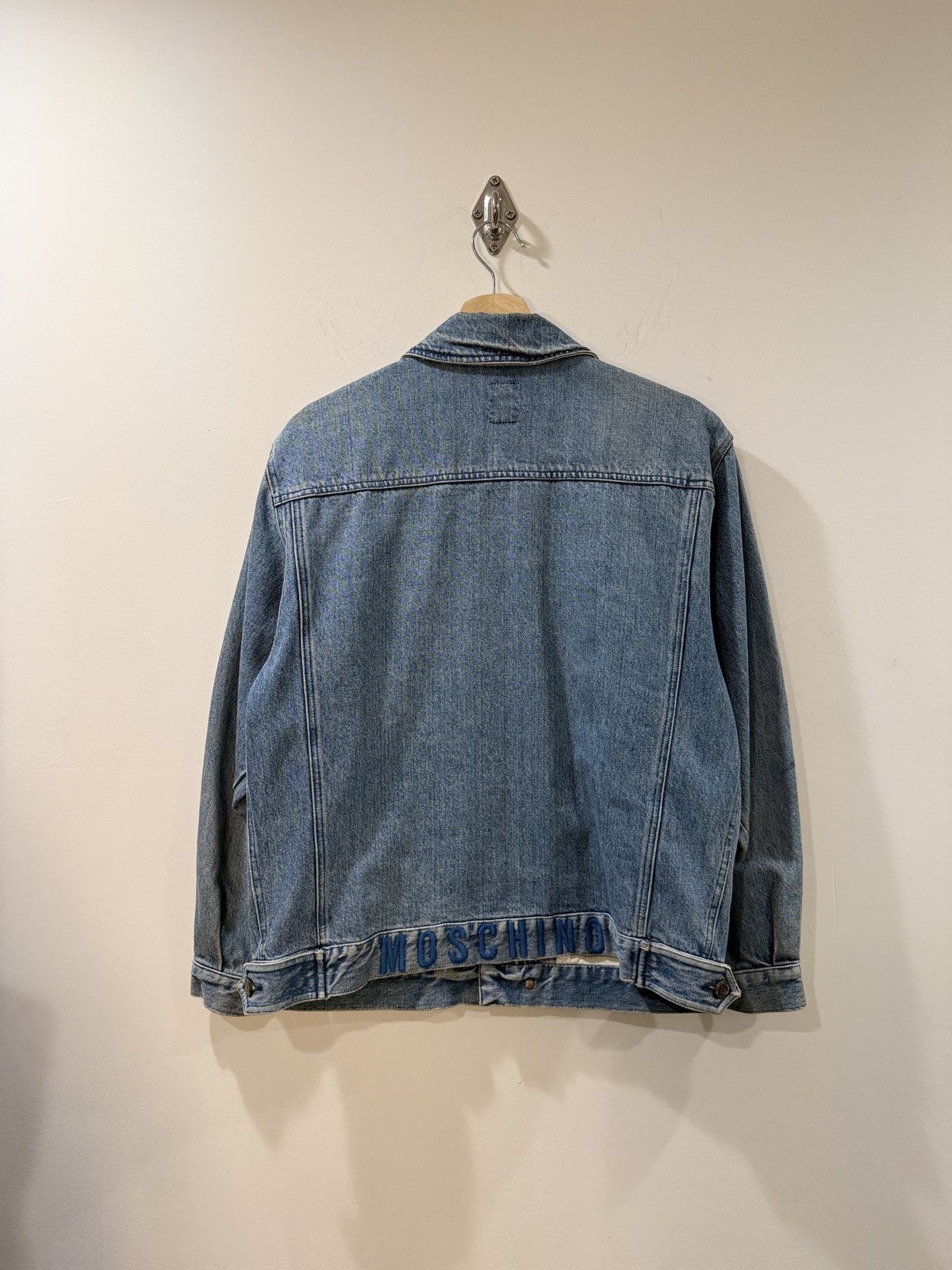 Moschino Vintage Moschino Logo Hem Denim Jacket Size US S / EU 44-46 / 1 - 3 Thumbnail