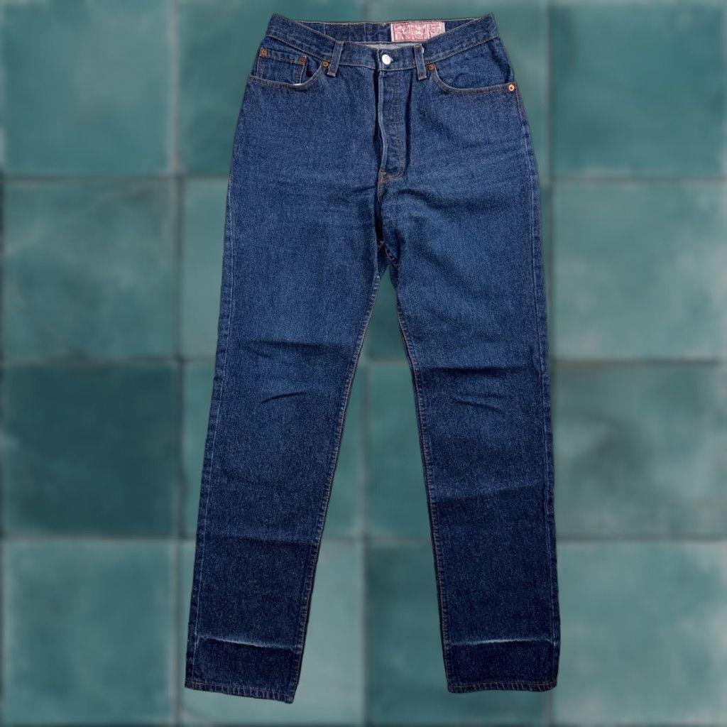 Levi's VINTAGE Levis 501 Jeans Sz 13 Act 28x32 USA 80s Straight Leg High Rise Blue Womens Size 34" / US 12 / IT 48 - 1 Thumbnail