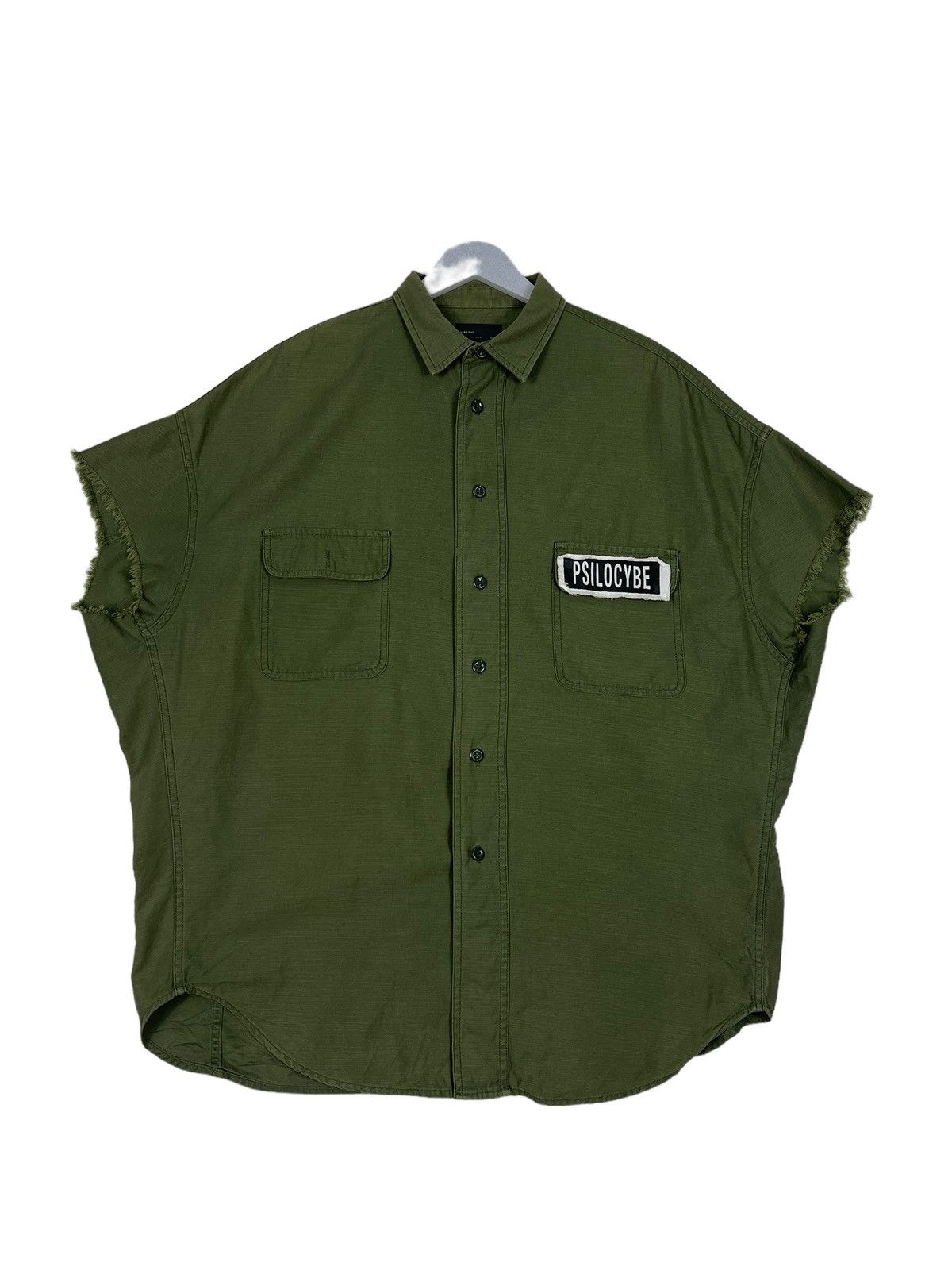 Japanese Brand 🔥 ZARA MAN PSILOCYBE MILITARY SLEEVE LESS SHIRT JACKET Size US M / EU 48-50 / 2 - 3 Thumbnail