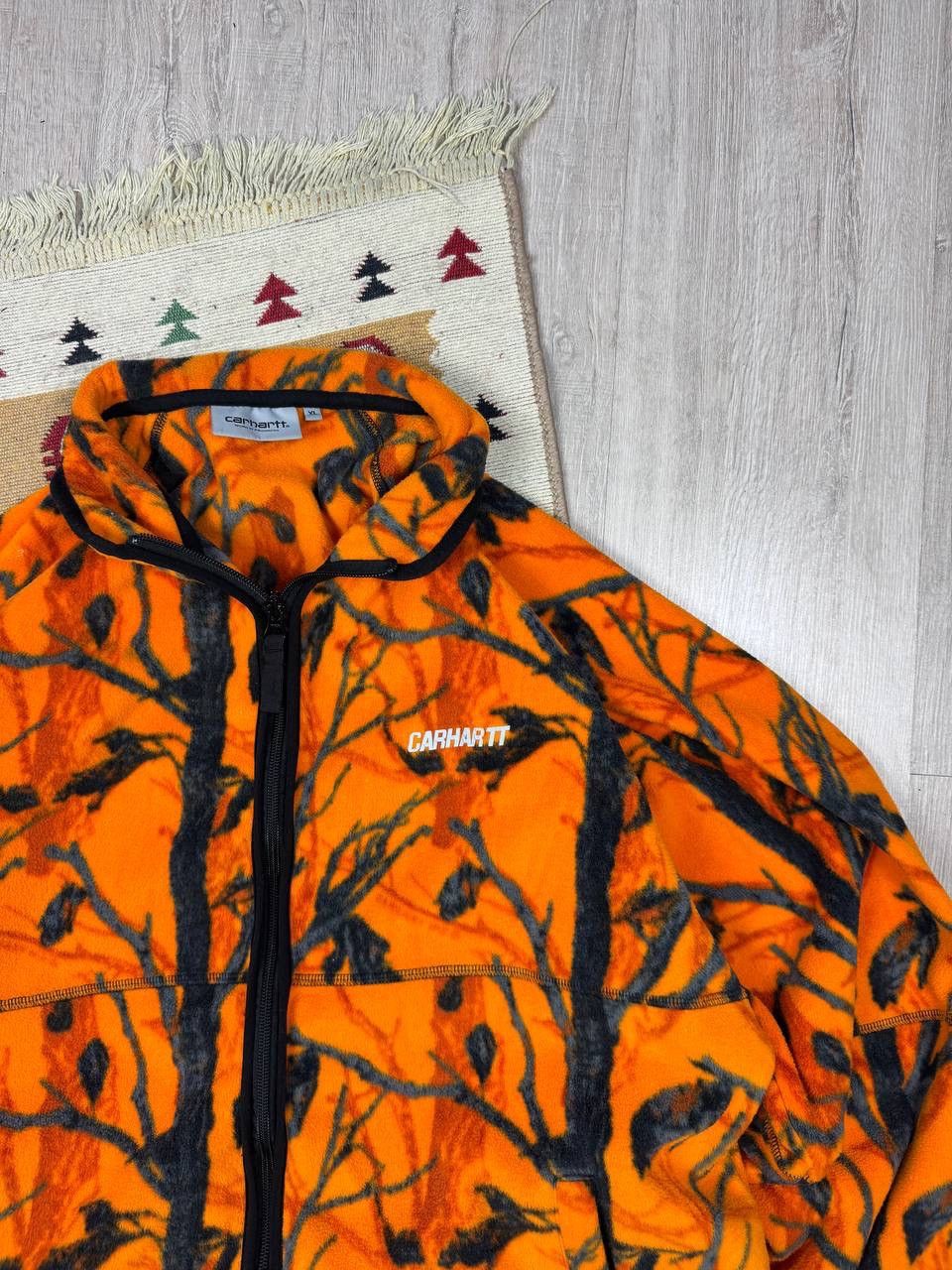 Carhartt × Japanese Brand RARE Carhartt Real Tree Fleece Y2K Orange Suits Size 34R - 4 Thumbnail