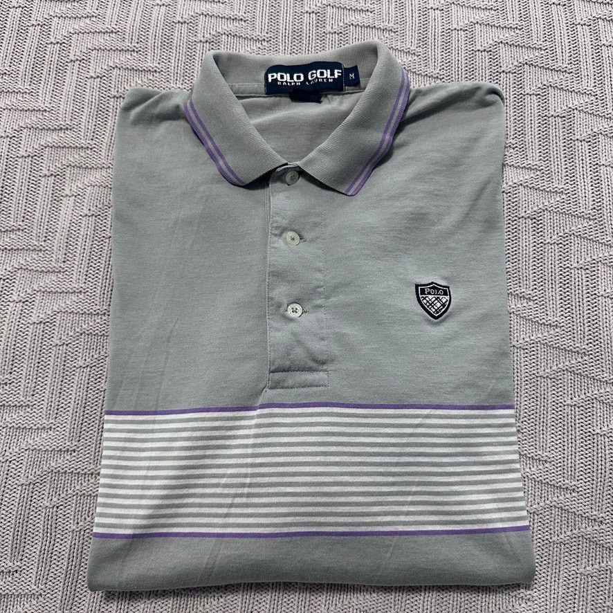 Polo Ralph Lauren Polo Ralph Lauren Golf gray striped polo size M Size US M / EU 48-50 / 2 - 1 Thumbnail