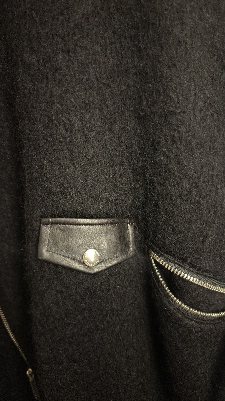 Christian Dada Christian Dada Wool + mohair biker long coat Size US S / EU 44-46 / 1 - 5 Thumbnail