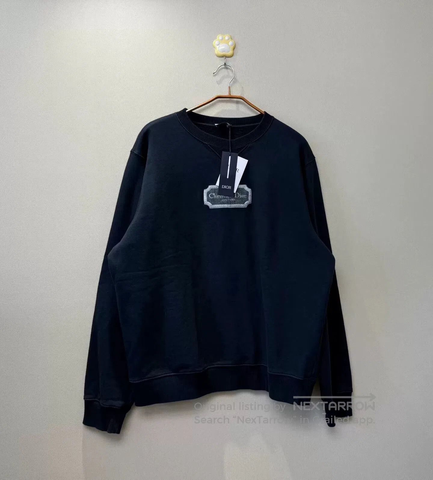 Dior dior black embroidered logo sweatshirt for men. Size US XL / EU 56 / 4 - 1 Thumbnail