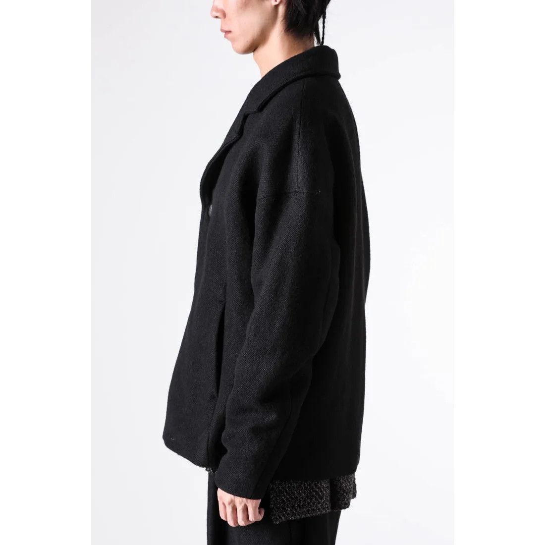 Devoa DEVOA Loose Fit Jacket Linen / Virgin Wool （BLACK） Size US L / EU 52-54 / 3 - 19 Thumbnail