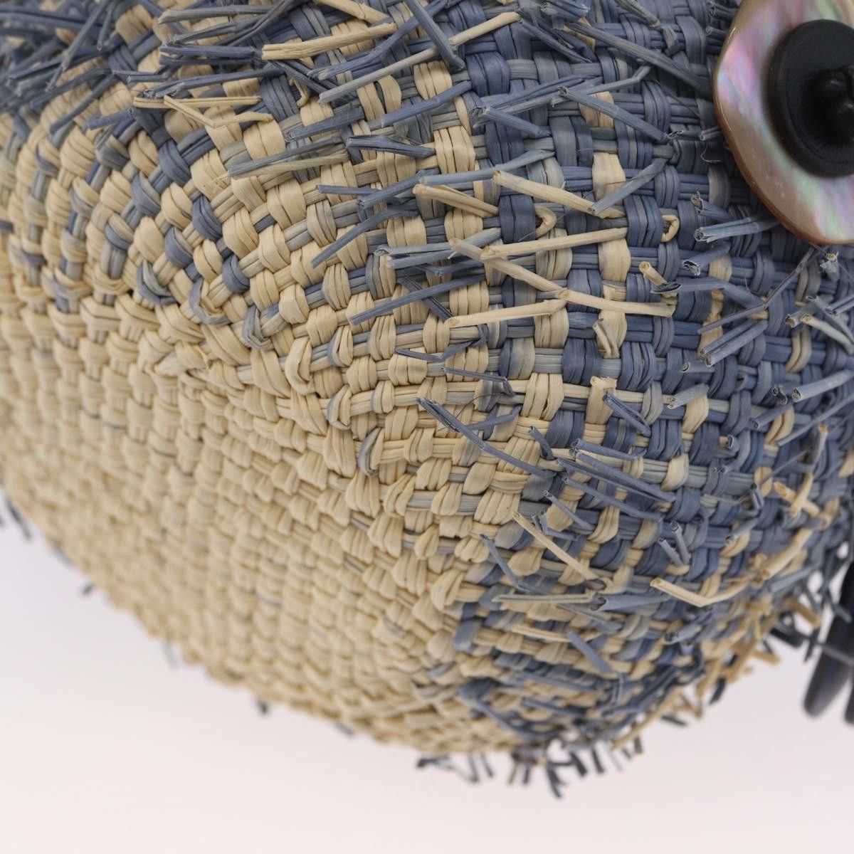 Loewe LOEWE Basket Bag Blow Fish Shoulder Bag Raffia Light Blue Size ONE SIZE - 14 Thumbnail