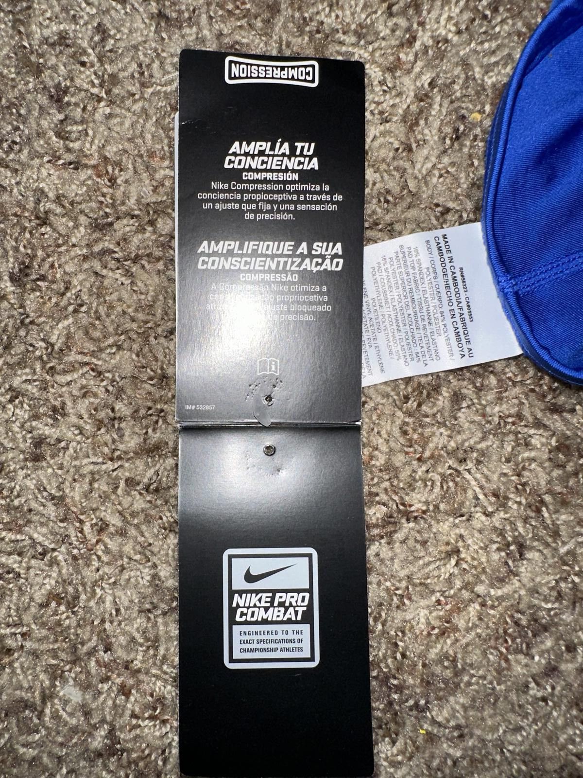 Nike ONE Nike Pro Combat Dri-Fit Compression Basketball Knee Pad Sleeve SINGLE Size ONE SIZE - 11 Thumbnail