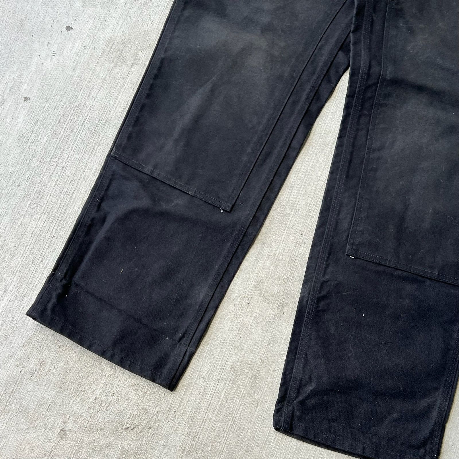 Carhartt × Vintage Carhartt faded black double knee work wear carpenter pants Size US 35 - 4 Thumbnail