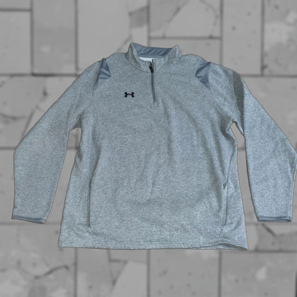 Under Armour Under Armour Grey Pullover Half Zip ColdGear Mens 2XL Sweater Zip, Regular Size Size US XXL / EU 58 / 5 - 1 Thumbnail