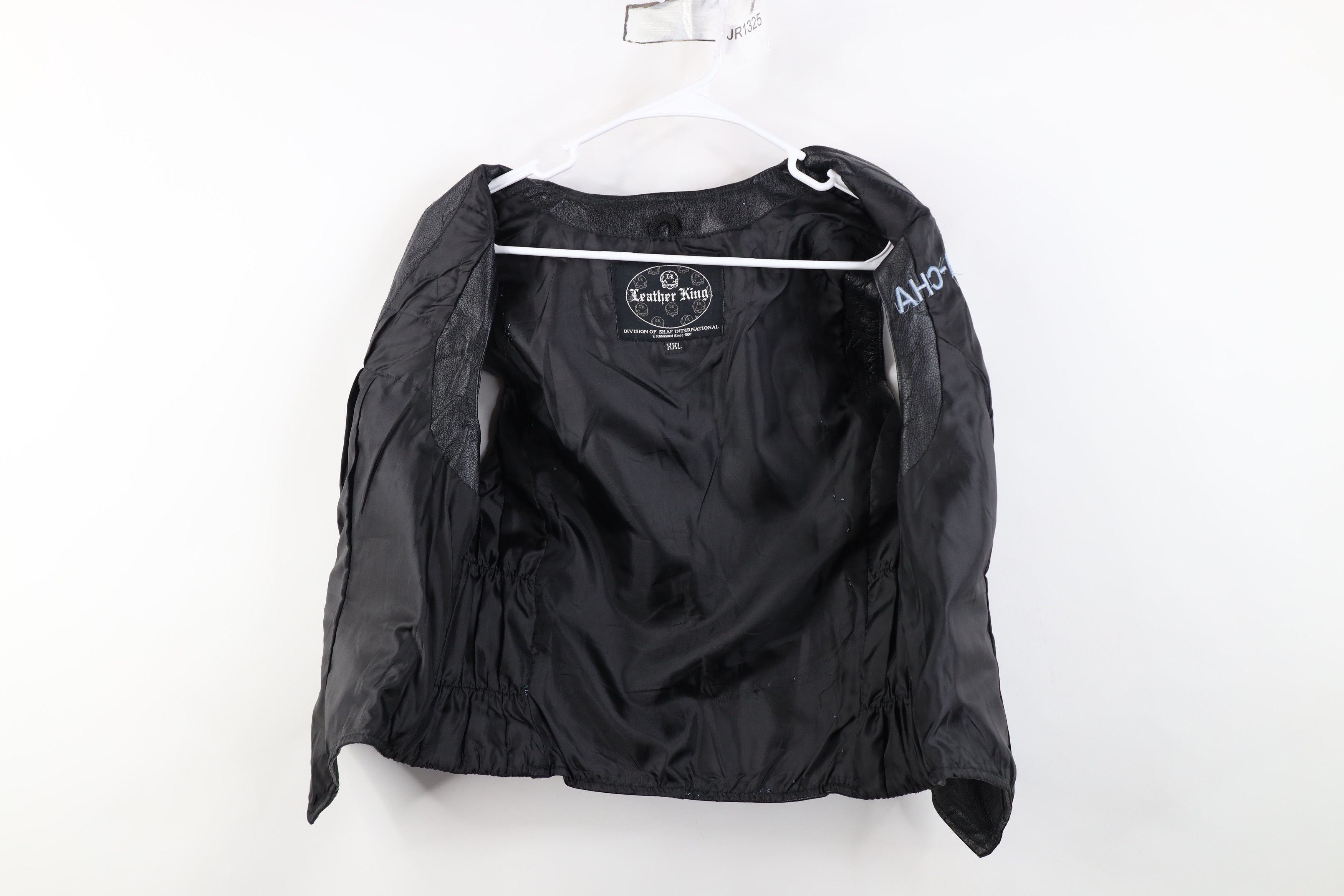 Vintage Vintage 90s Streetwear Wear Black Leather Motorcycle Vest Size XXL / US 16-18 / IT 52-54 - 8 Thumbnail