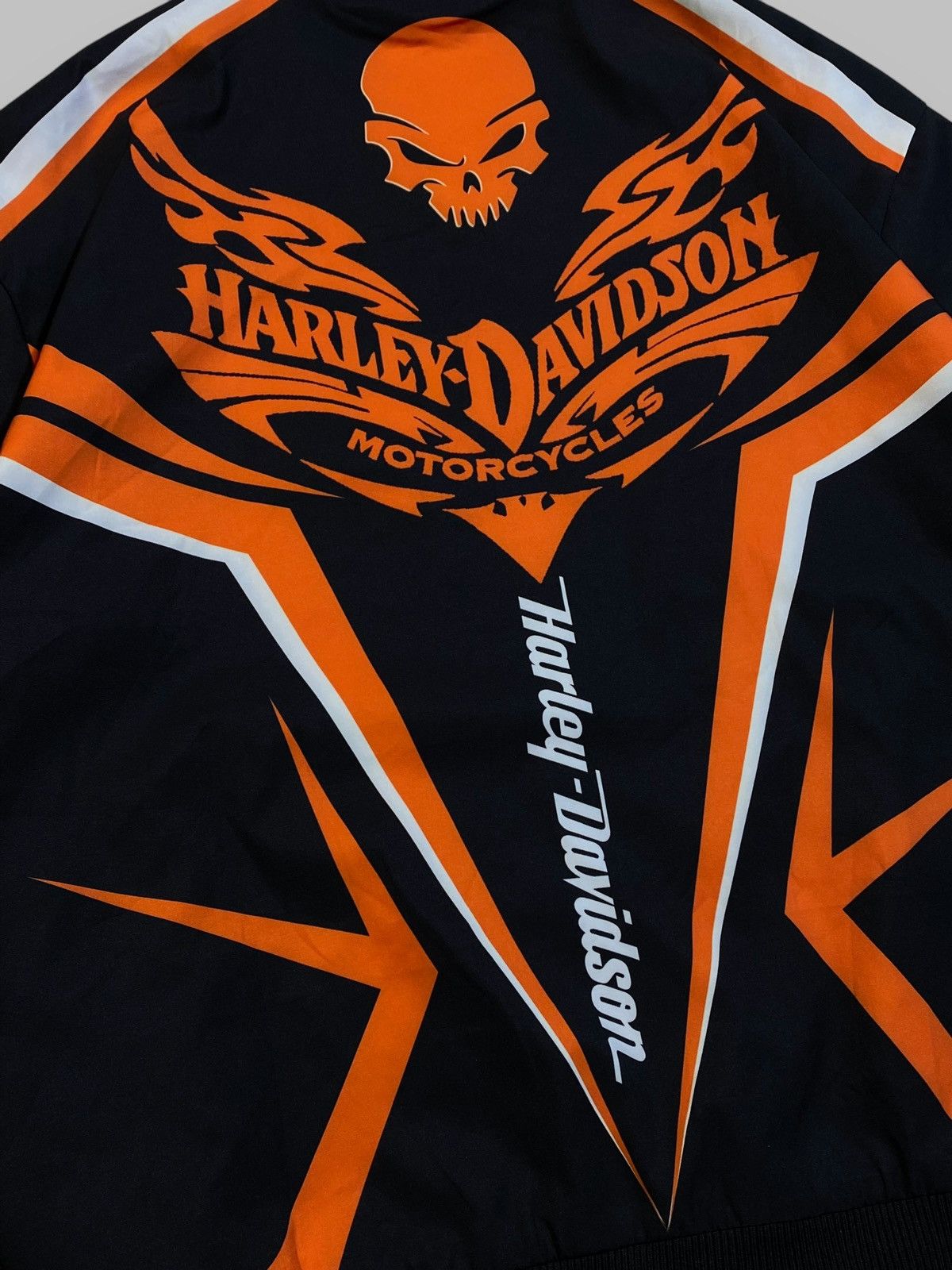 Harley Davidson 🔥 HARLEY DAVIDSON BIKER JACKET Y2K FLAMES PUNK ROCK VIBES Size US XL / EU 56 / 4 - 10 Thumbnail