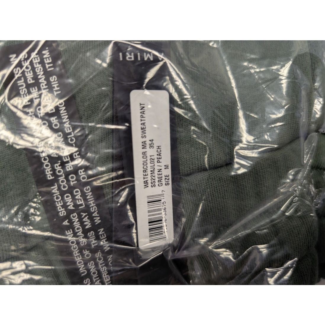 Amiri o1rshd1 Watercolor MA Sweatpants / Joggers in Green/Peach Size US 32 / EU 48 - 20 Thumbnail