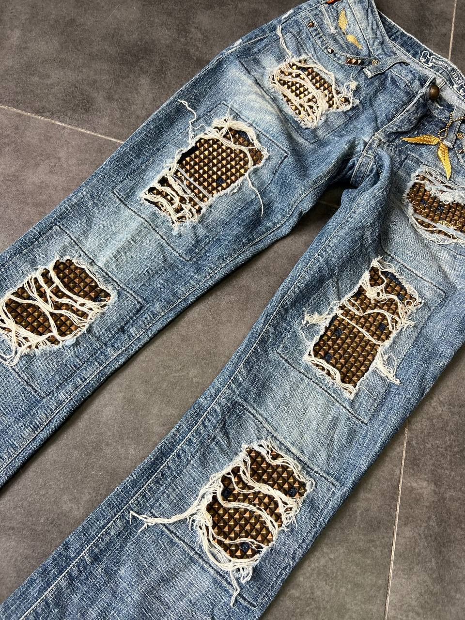 Robins Jeans LGB Style Vintage Robins Jean studded blue denim Size 25" / US 0 / IT 36 - 2 Thumbnail