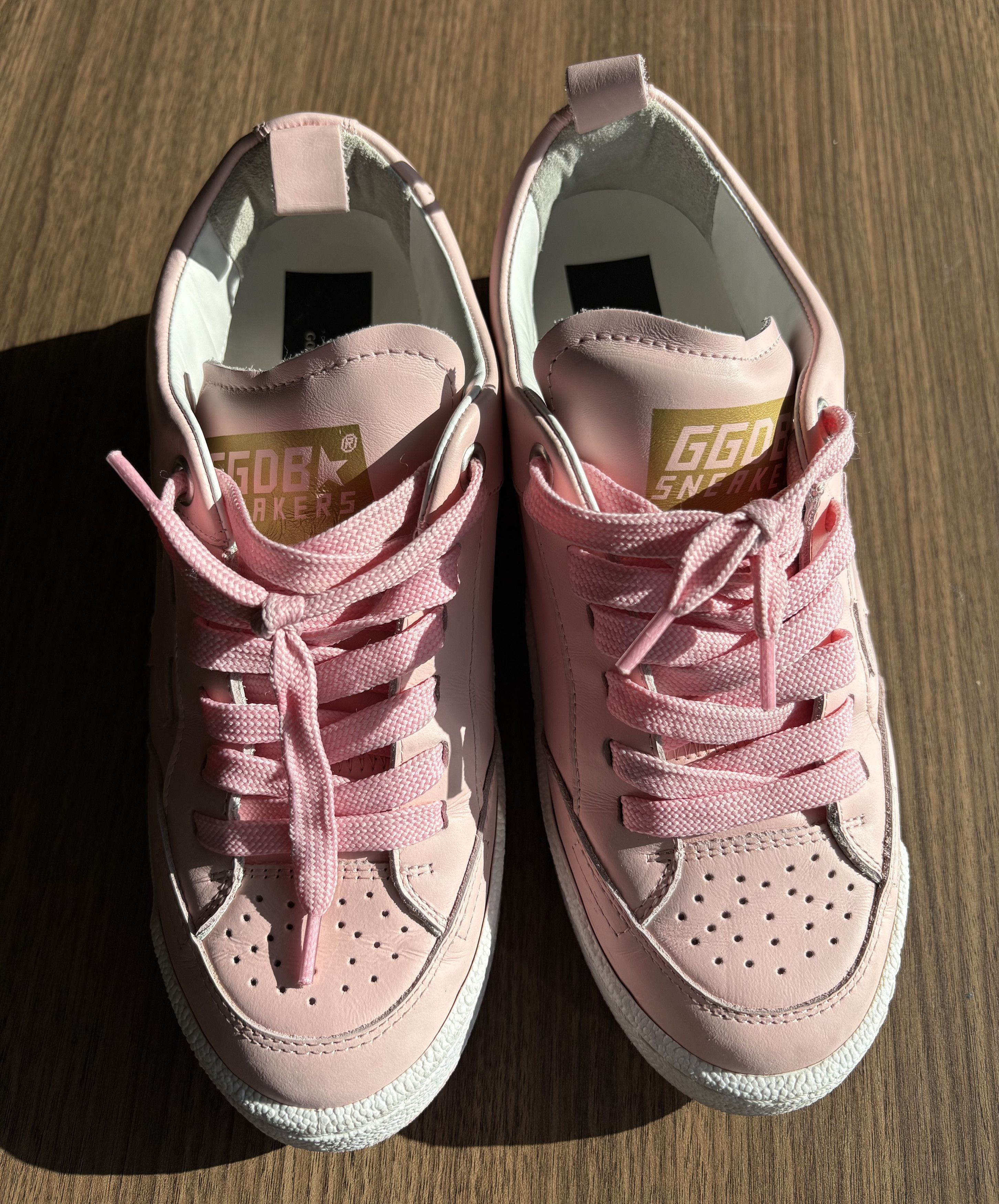 Golden Goose Golden Goose Women’s Yeah Low Top Pink Leather Size US 8 / IT 38 - 2 Thumbnail