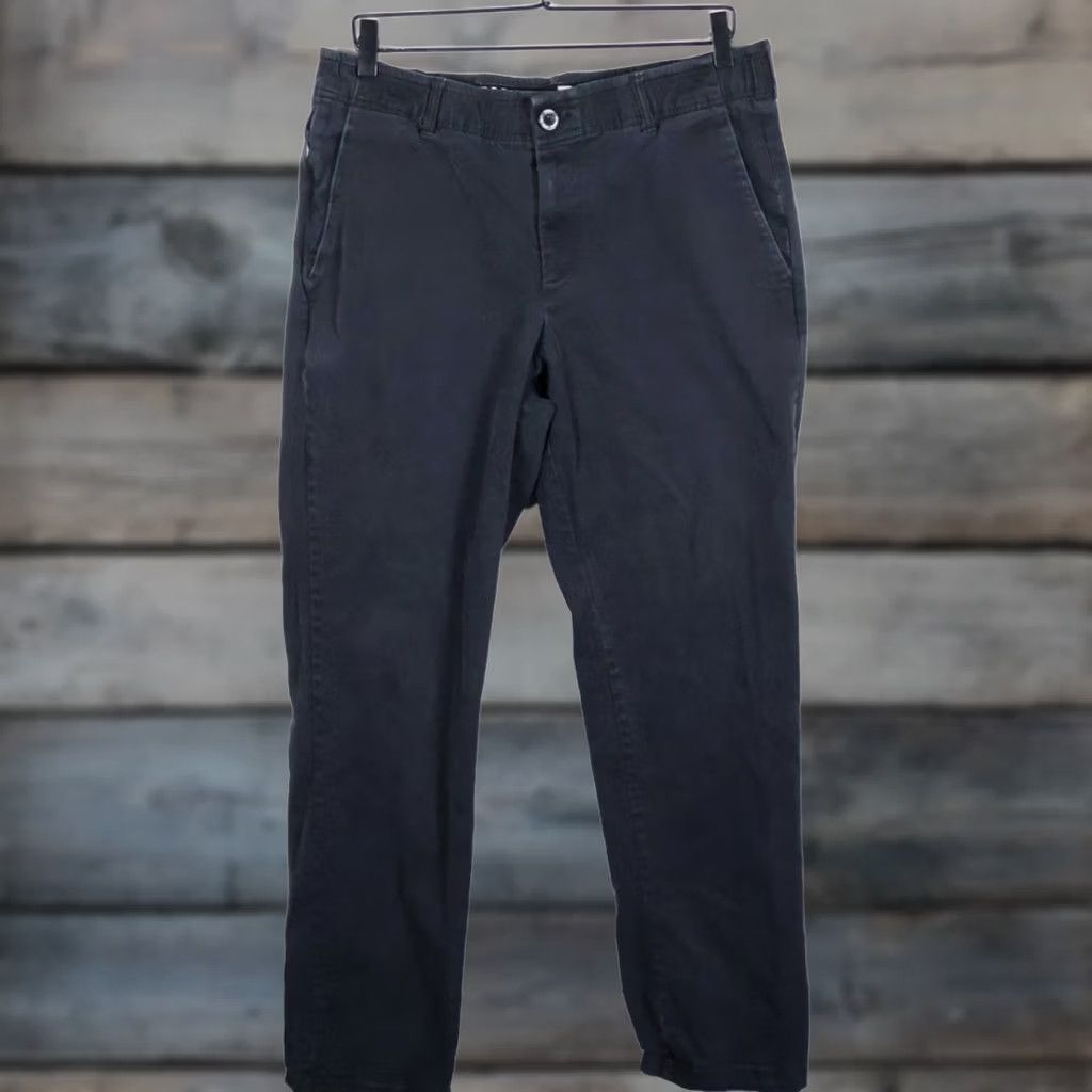 Vintage Dixxon Flannel D Flex Pants Men's 34 34 Black Elastic Waist Stretch Chino 90s Punk Retro Size US 35 - 1 Thumbnail