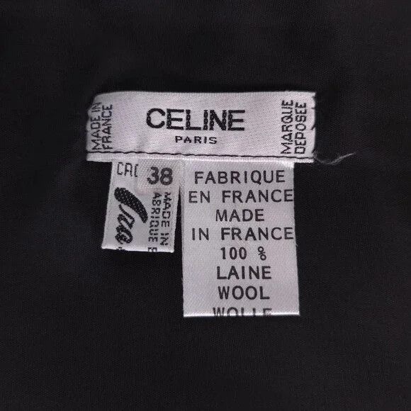 Celine Vintage 80s 90s Celine Paris Chainlink Slit Front Skirt 6 Size 26" / US 2 / IT 38 - 10 Thumbnail