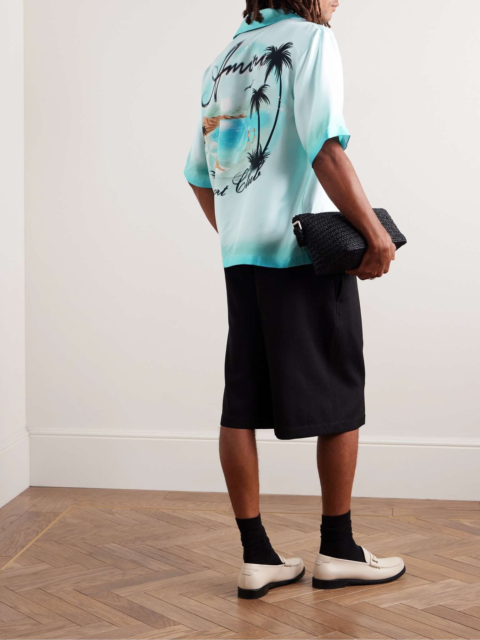 Amiri o1s1wg110625 Resort Club Convertible T-Shirt in Blue Size US L / EU 52-54 / 3 - 2 Thumbnail