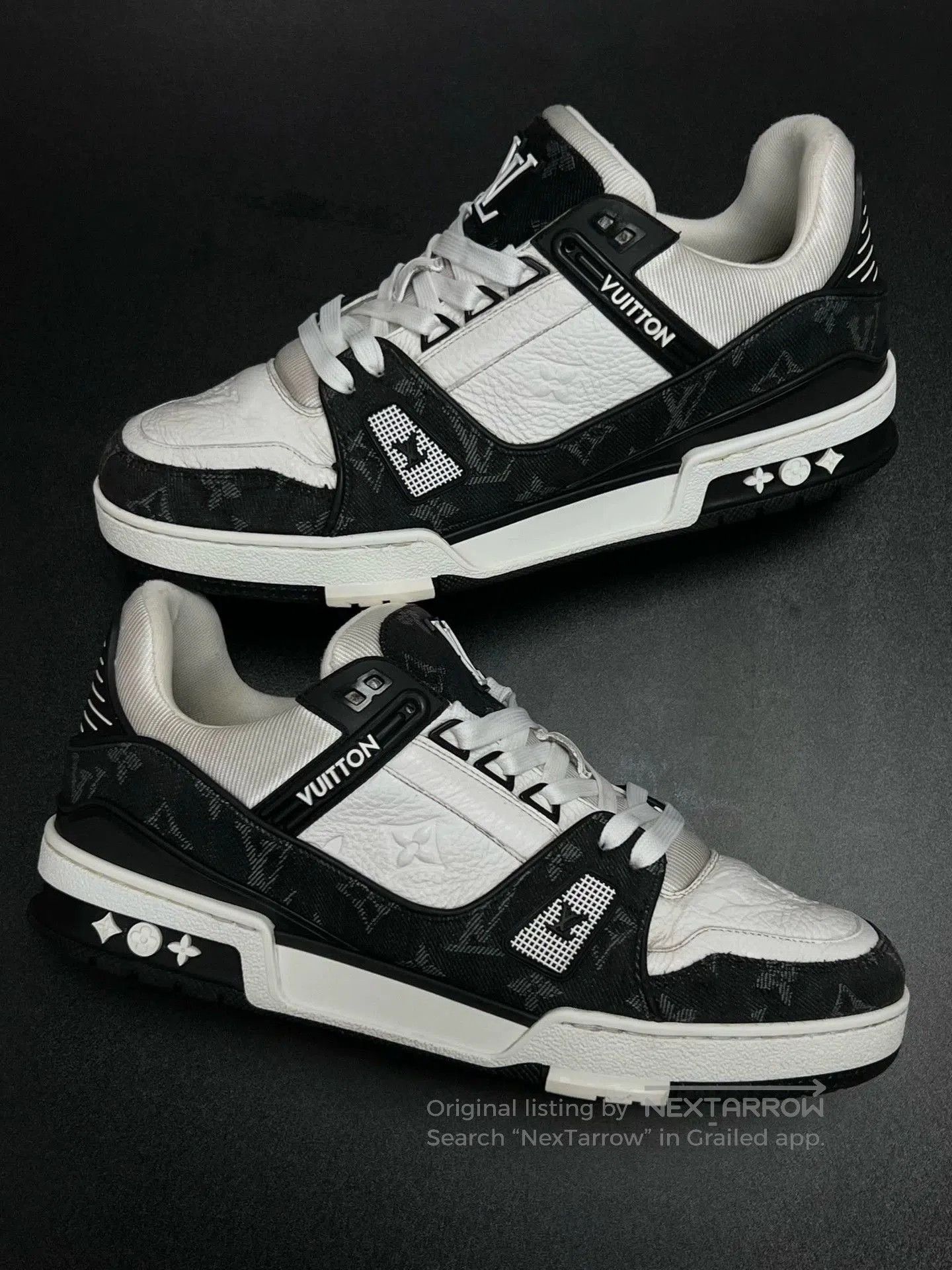 Louis Vuitton lv trainer black and white sneakers uk7.5. Size US 7.5 / EU 40-41 - 4 Thumbnail