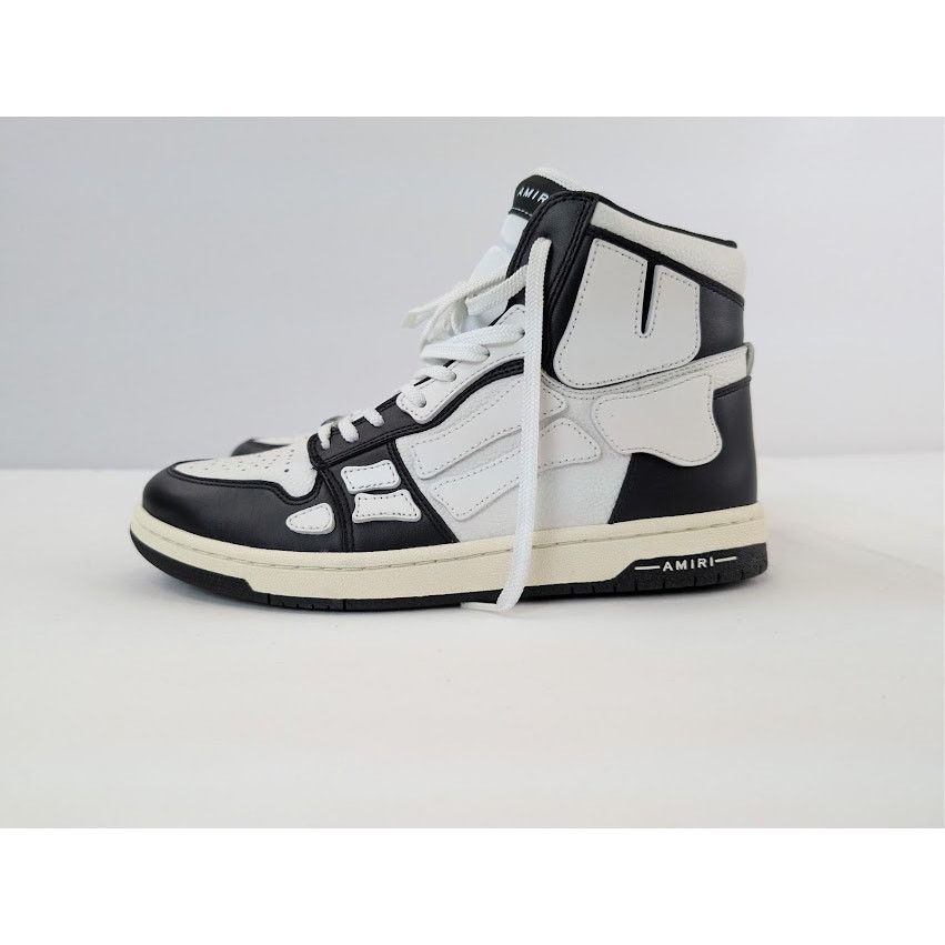Amiri o1rshd1 Skel Hi Top Sneaker in Black / White Size US 11 / EU 44 - 11 Thumbnail