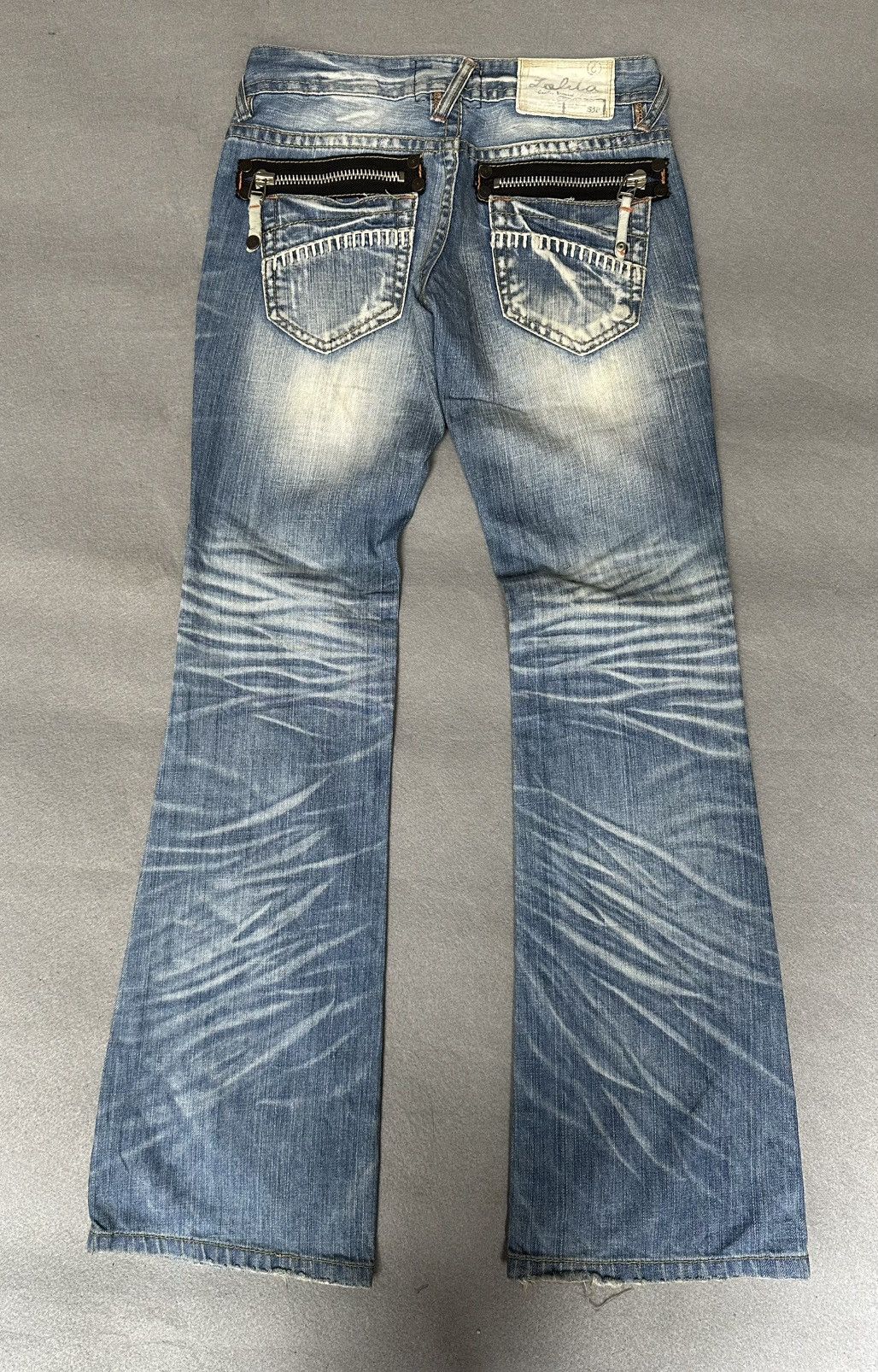 Japanese Brand FLARE Lolita Claw Marks Distressed Denim Size US 29 - 2 Thumbnail