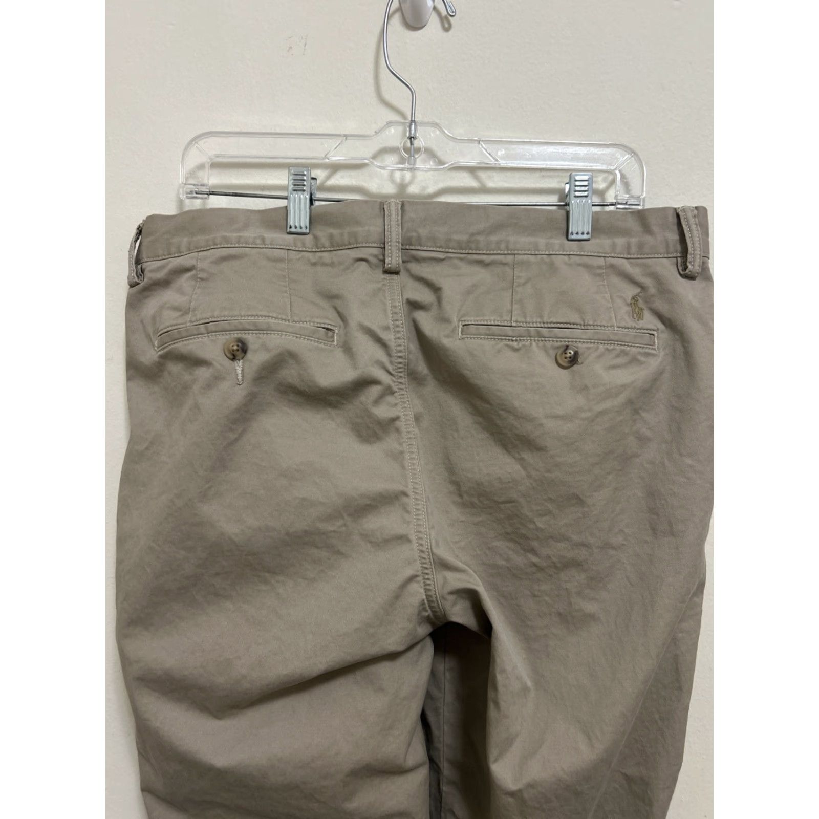 Polo Ralph Lauren Polo Ralph Lauren Mens Pants 34x32 Beige Stretch Straight Fit Cotton Twill Chino Size US S / EU 44-46 / 1 - 5 Thumbnail