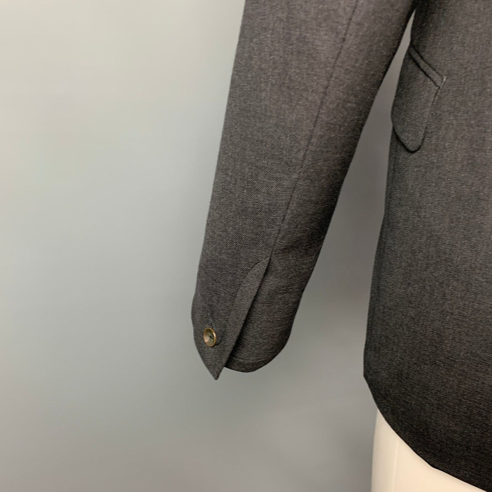 Rag & Bone RAG & BONE Size 40 Charcoal Wool Notch Lapel Sport Coat Size 40R - 5 Thumbnail