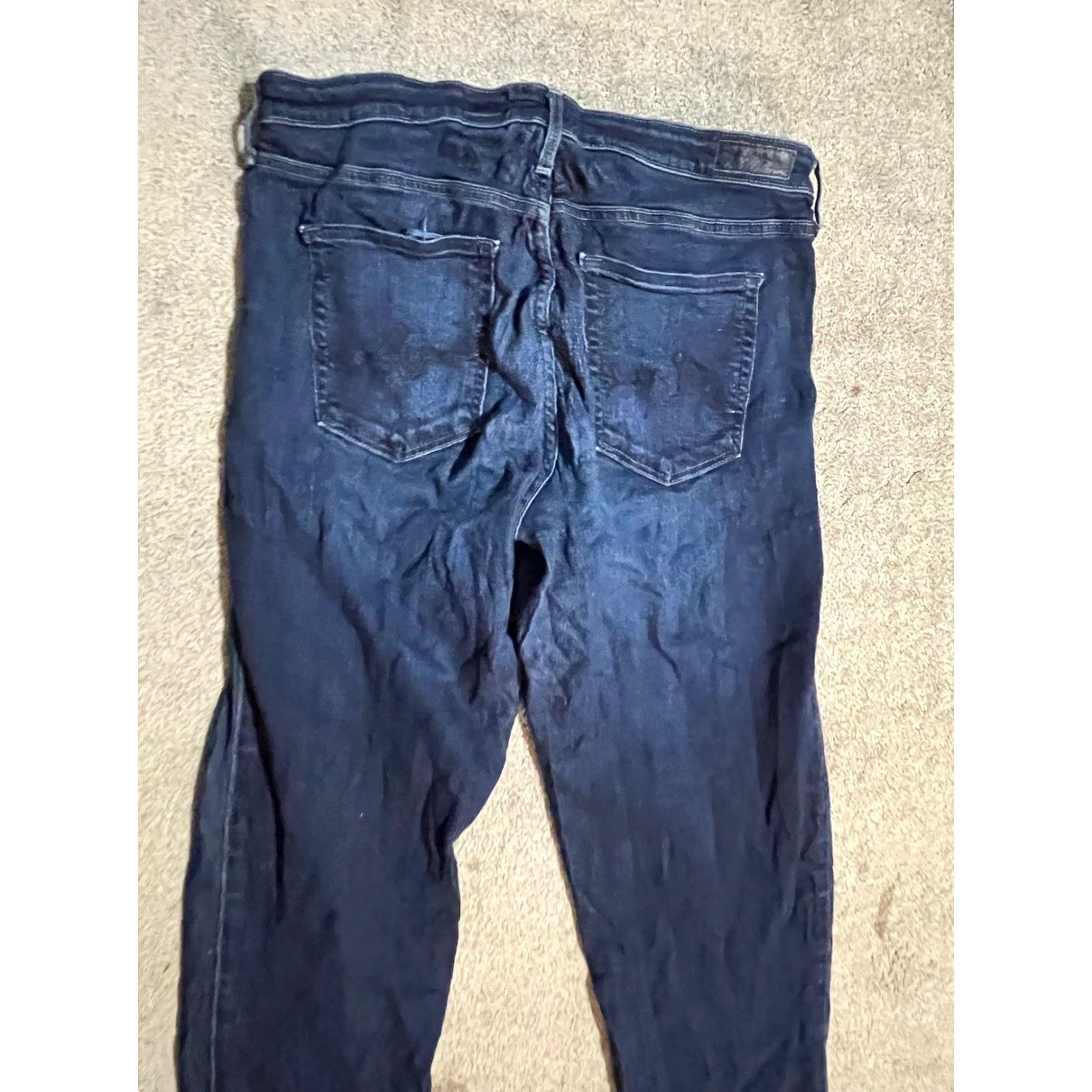 Vintage AG Adriano Goldschmied The Abbey Mid-Rise Super Skinny Jeans Womens 32R 33x29 Blue Denim 5-Pocket Mens? Girls? Size 24" / US 00 / IT 34 - 4 Thumbnail