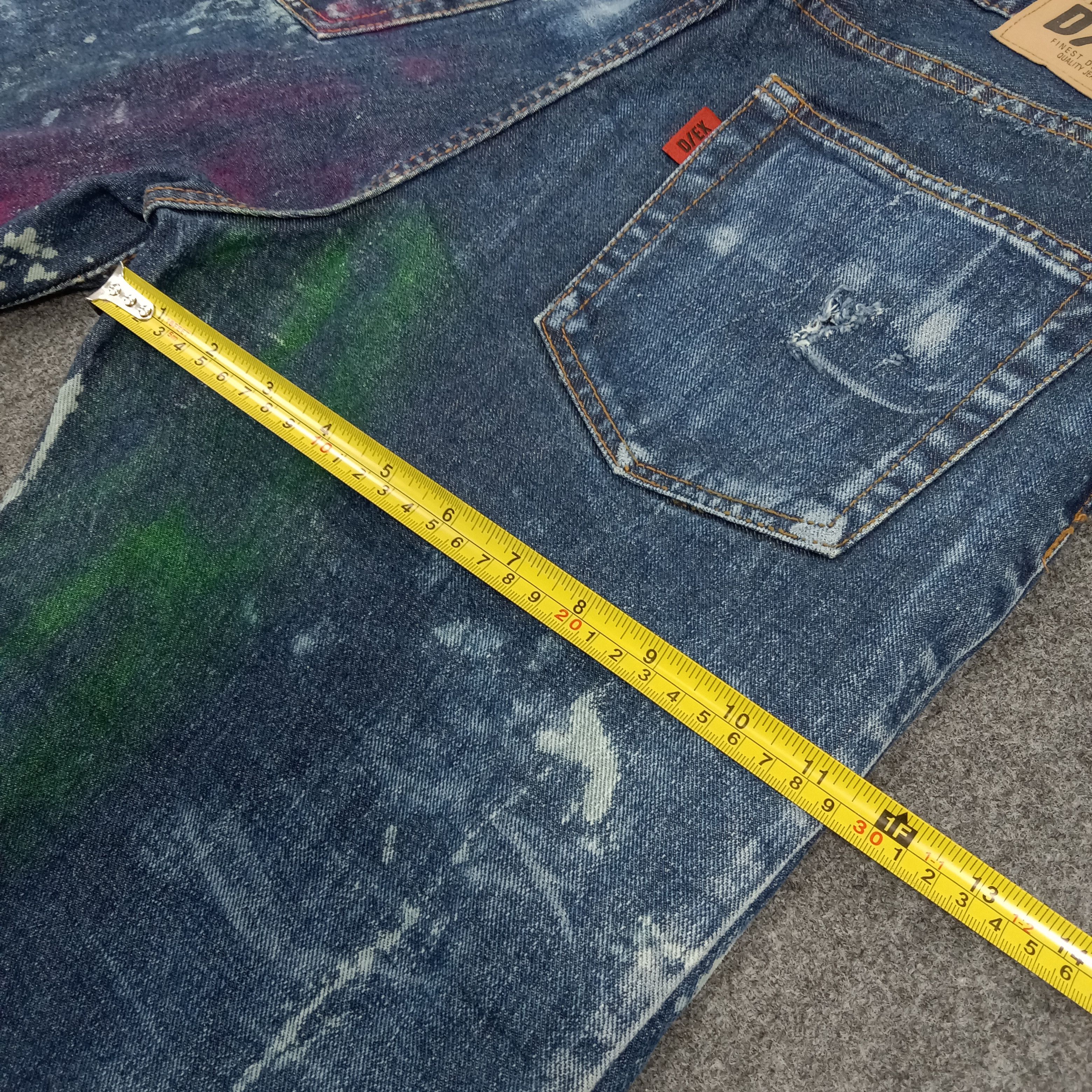 Vintage D/EX Denim Exchange Distressed Paint Jeans C272N2 Size US 33 - 12 Thumbnail