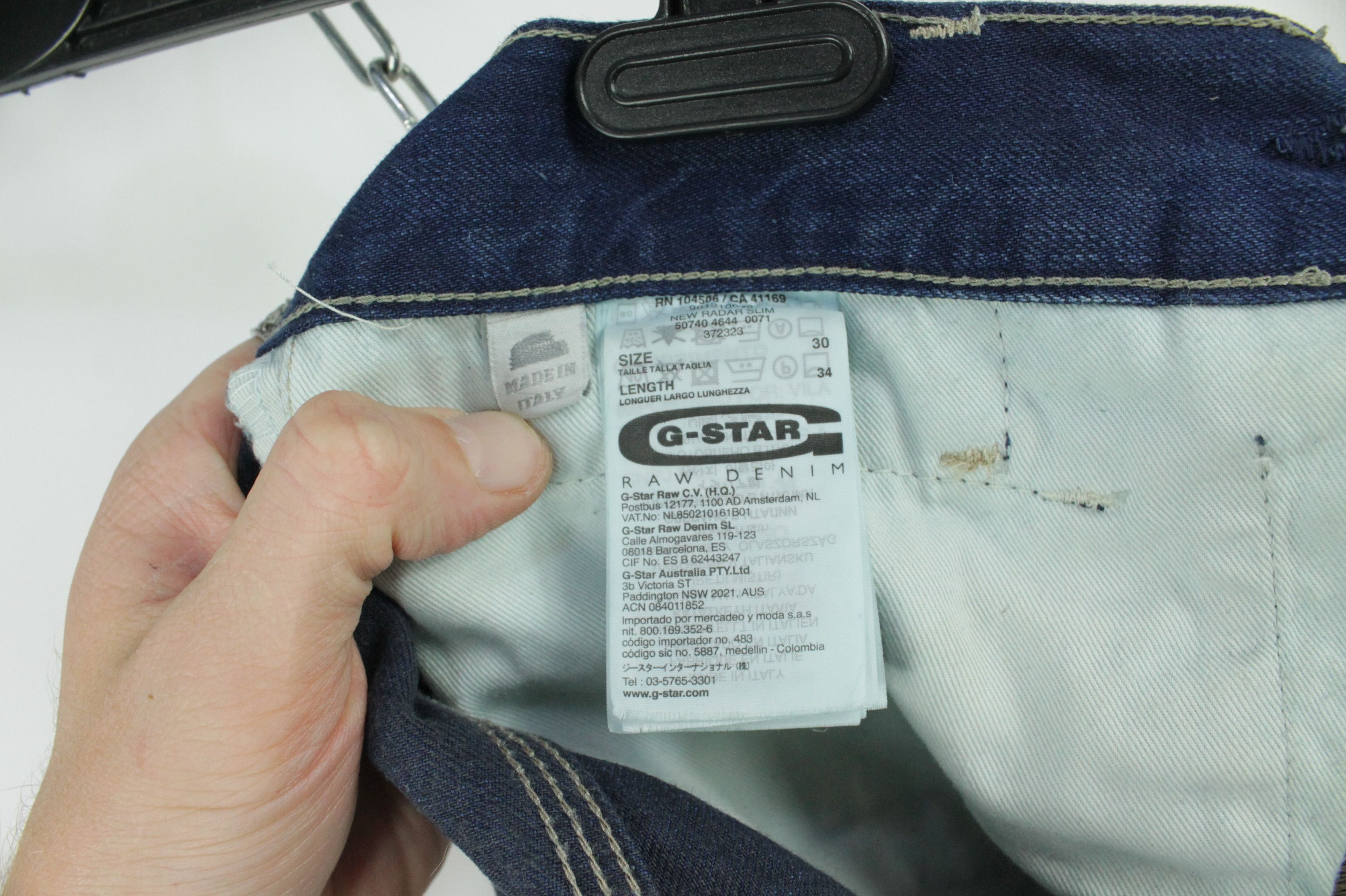 G-Star G-Star Raw New Radar Slim Fit Drops of paint Denim Jeans Size US 30 / EU 46 - 9 Thumbnail