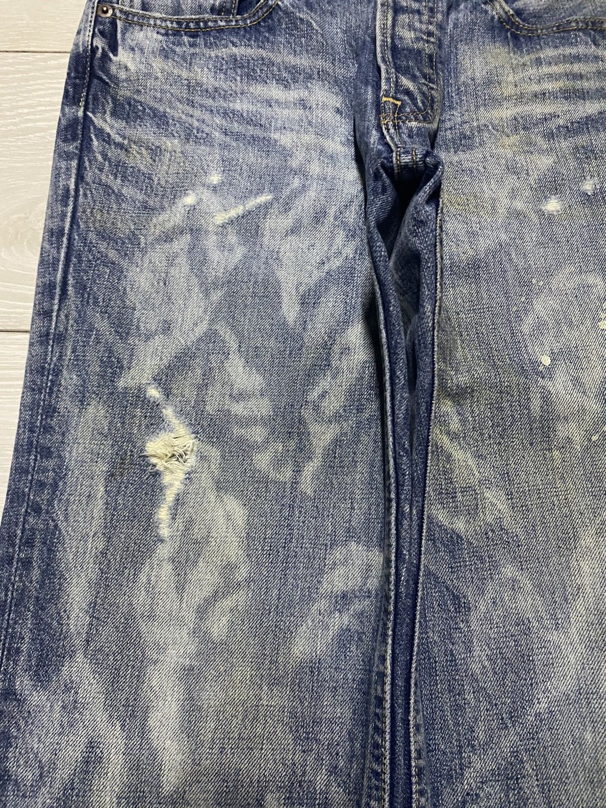 Levi's Vintage Levis 501 Bleached Distressed Jeans Size US 30 / EU 46 - 7 Thumbnail