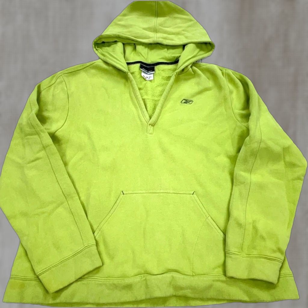 Reebok Reebok Hoodie Women XL Green Pullover Sweatshirt V-Neck Activewear Sports Size XL / US 12-14 / IT 48-50 - 1 Thumbnail