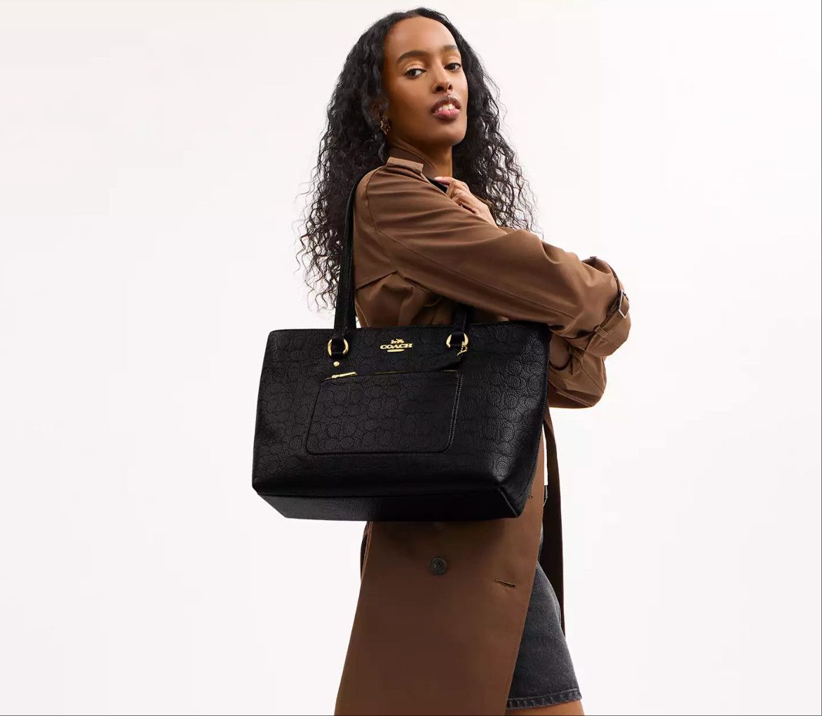 Coach Station Tote Bag In Signature Leather CDL99 Size ONE SIZE - 4 Thumbnail