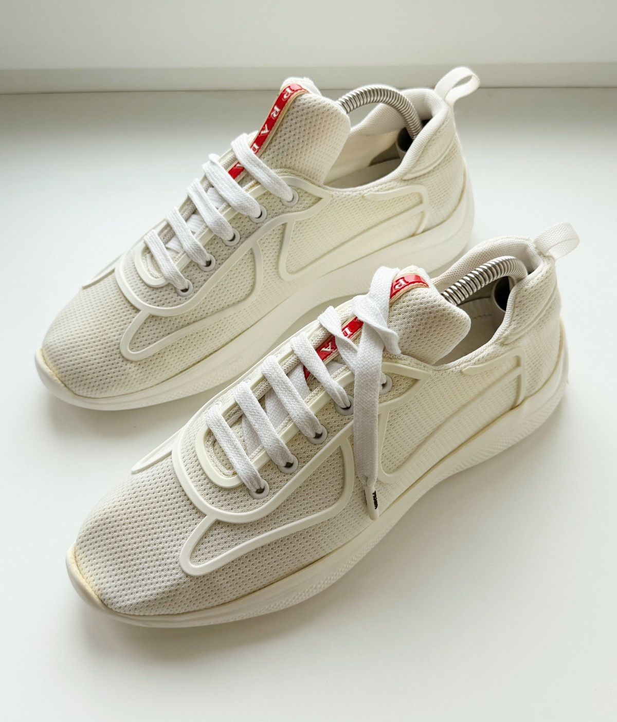 Prada Prada American Cup Men White Lightweight Sneakers 41 Italy Size US 8 / EU 41 - 2 Thumbnail