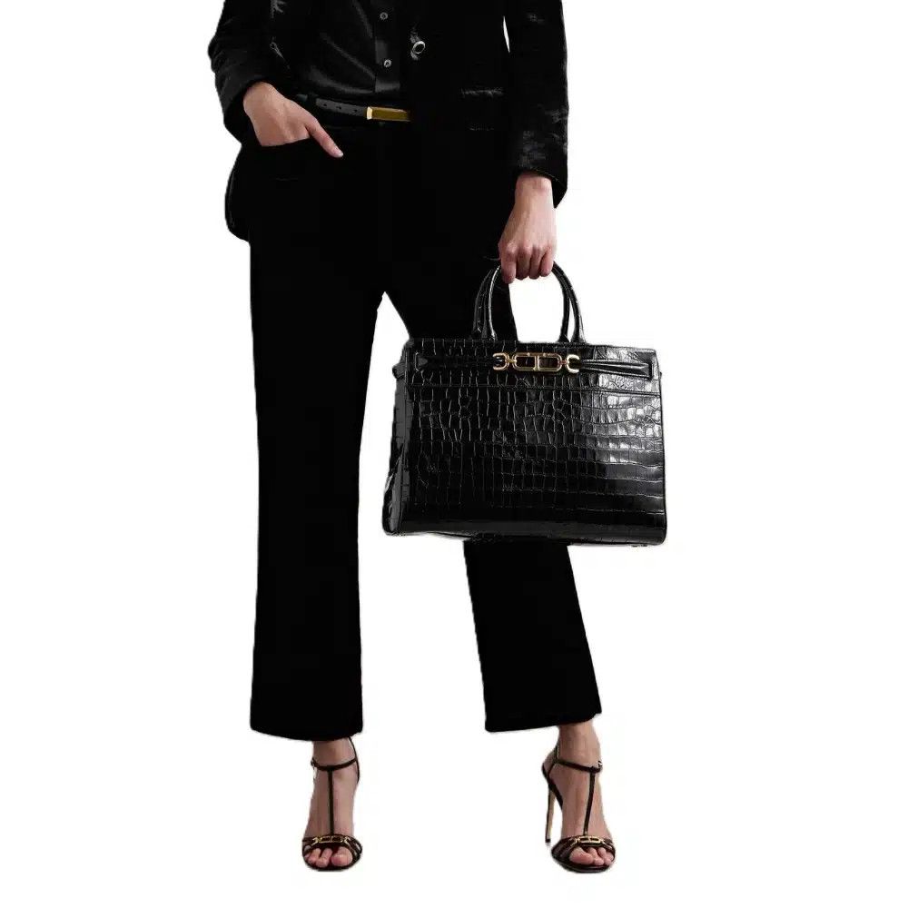Tom Ford o1loc1c0526 L1785 Size: OS / Printed Croc Top Handle Bag Size ONE SIZE - 2 Thumbnail