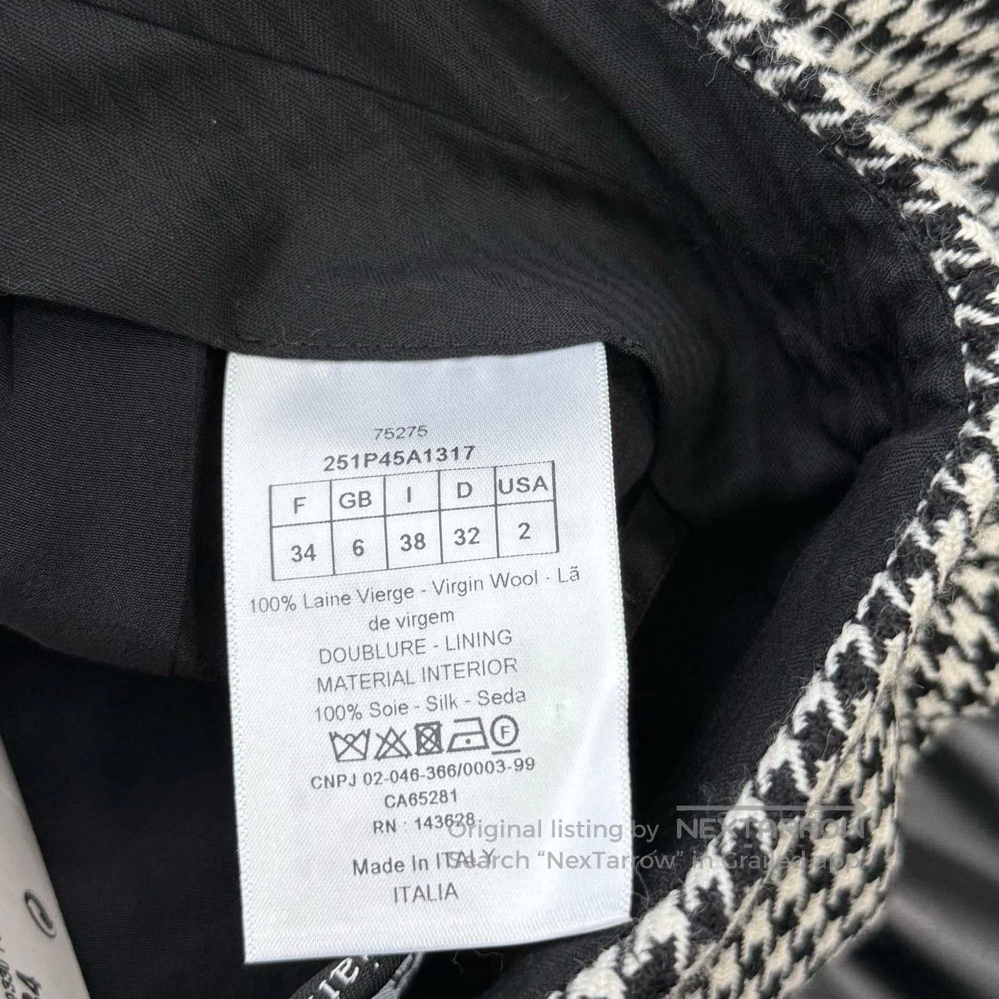 Dior Dior Houndstooth A. Size 33" - 5 Thumbnail