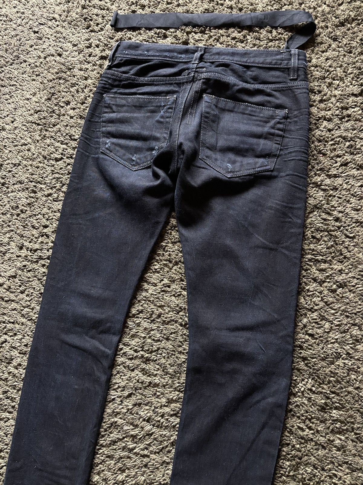 Rick Owens Drkshdw SS09 Rick Owens “Strutter” Dusty Black Detroit Cut Denim Size US 26 / EU 42 - 10 Thumbnail