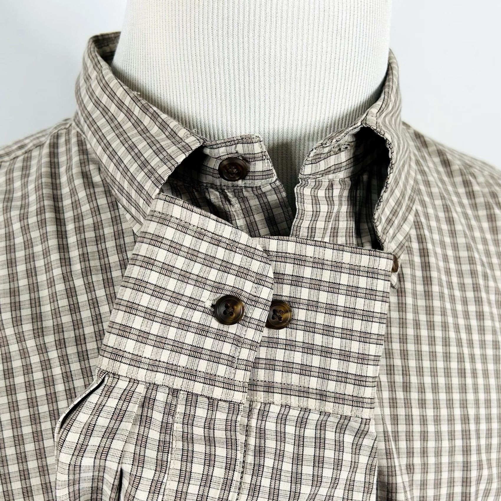 Gant Gant Shirt XL Desert Poplin Beige Plaid Button-Down 100% Cotton Safari Outdoors Mens Regular Junior? Size US XL / EU 56 / 4 - 4 Thumbnail