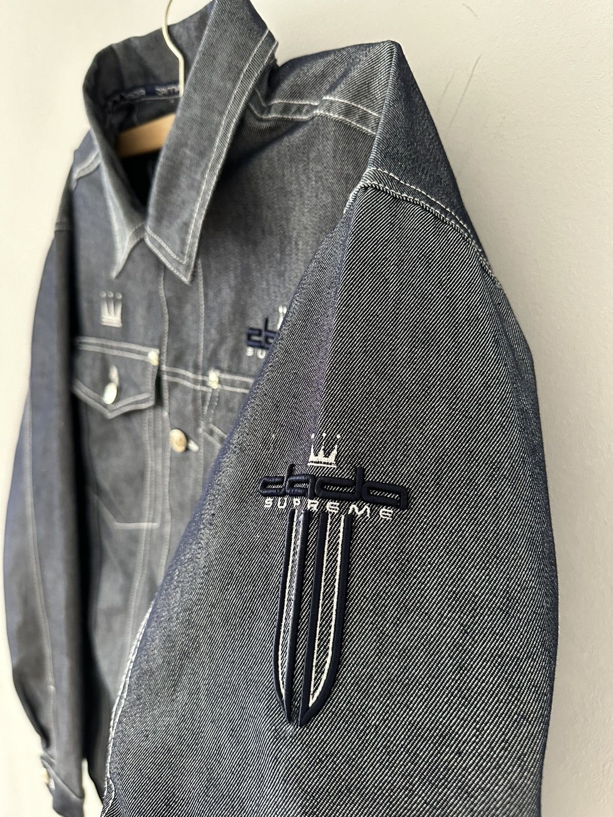 Damani Dada × JNCO × Vintage Vintage 90s Damani Dada Supreme Heavy Denim Jacket Size US L / EU 52-54 / 3 - 4 Thumbnail