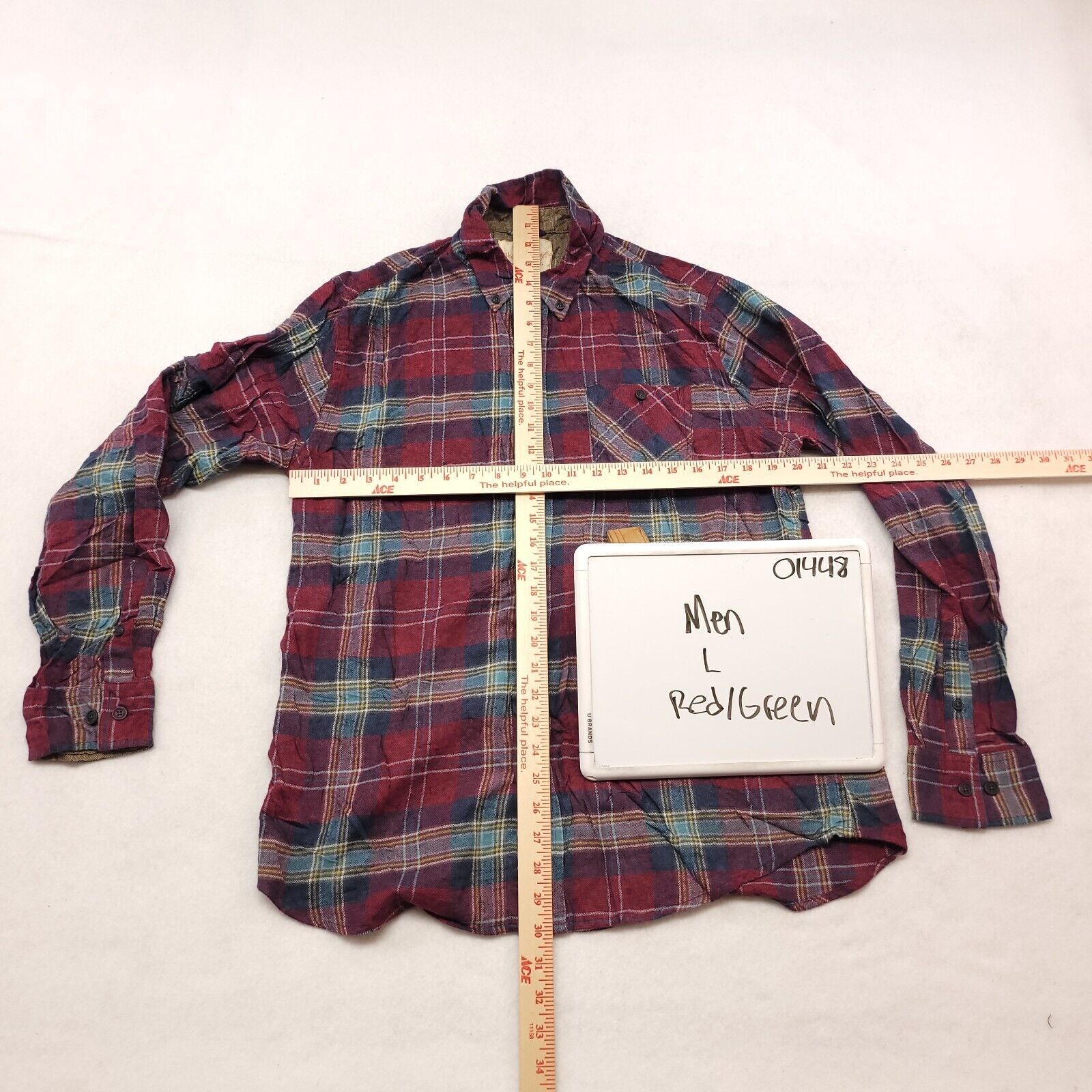 Weatherproof Weatherproof Casual Button Up Shirt Mens Size L Red Green Size US L / EU 52-54 / 3 - 4 Thumbnail