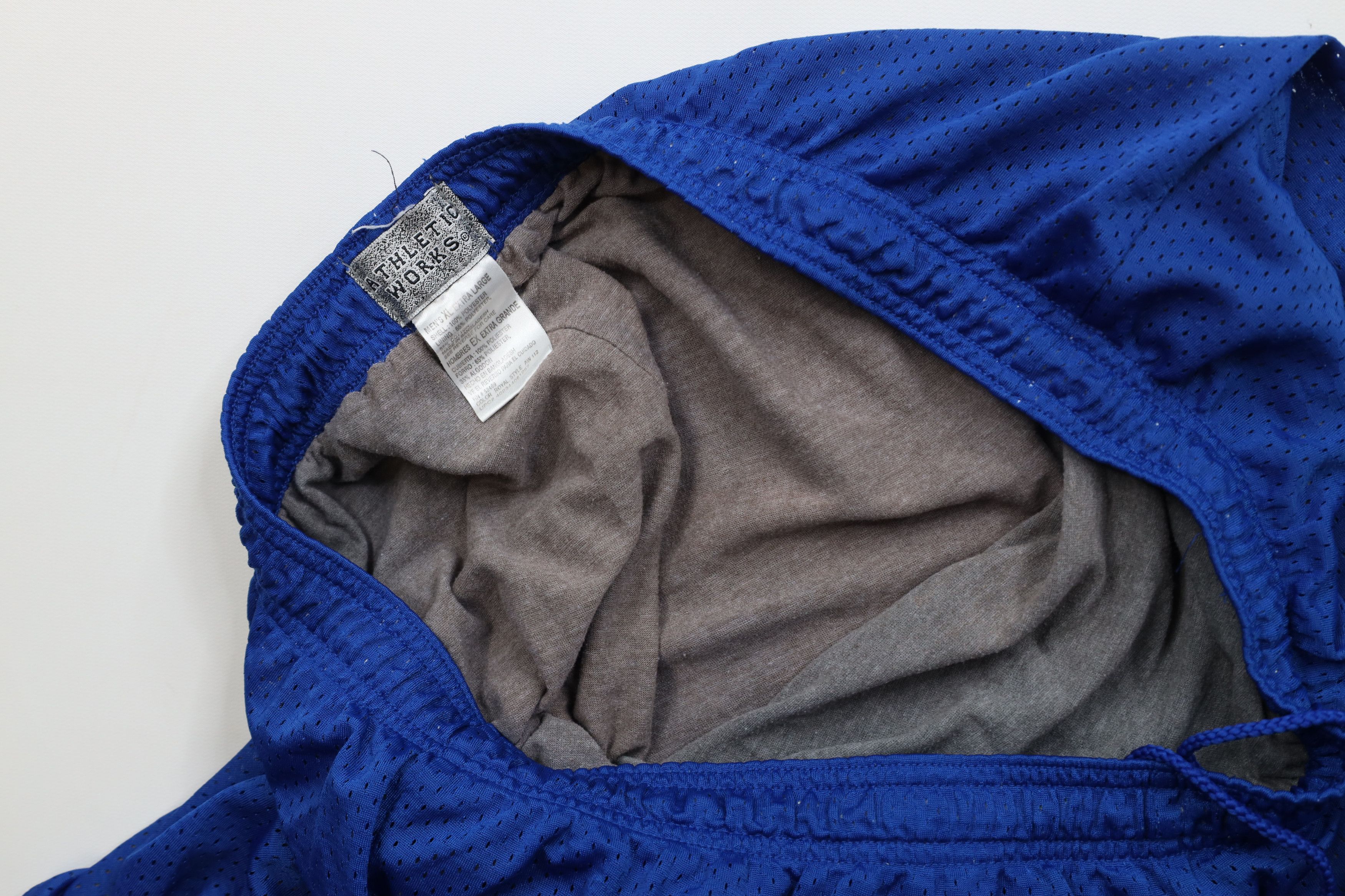 Vintage Vintage 90s Y2K Streetwear Lined Mesh Shorts Royal Blue Size US 36 / EU 52 - 8 Thumbnail