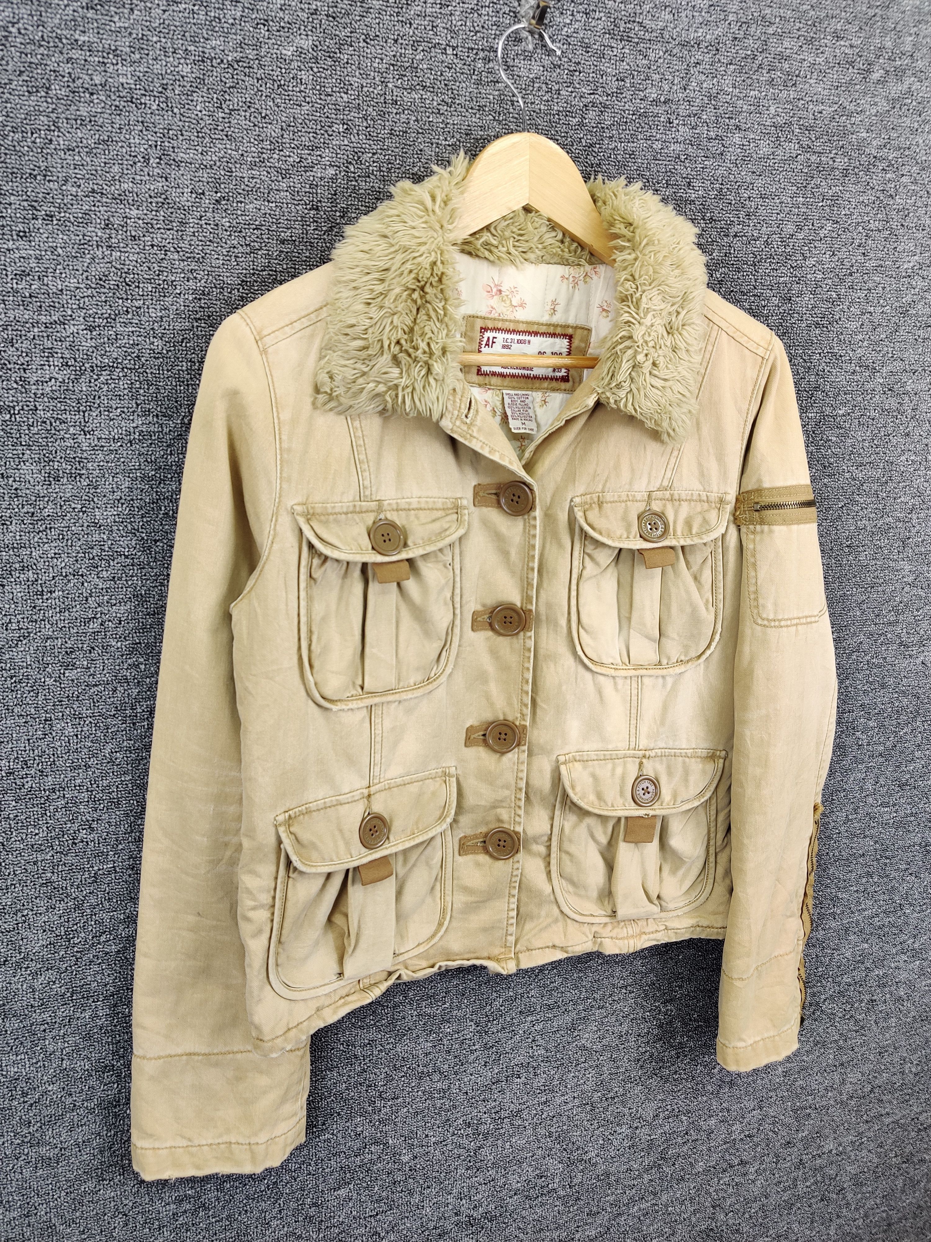 Abercrombie & Fitch Vintage Abercrombie & Fitch Fur Collar Utility Jacket Size US M / EU 48-50 / 2 - 5 Thumbnail